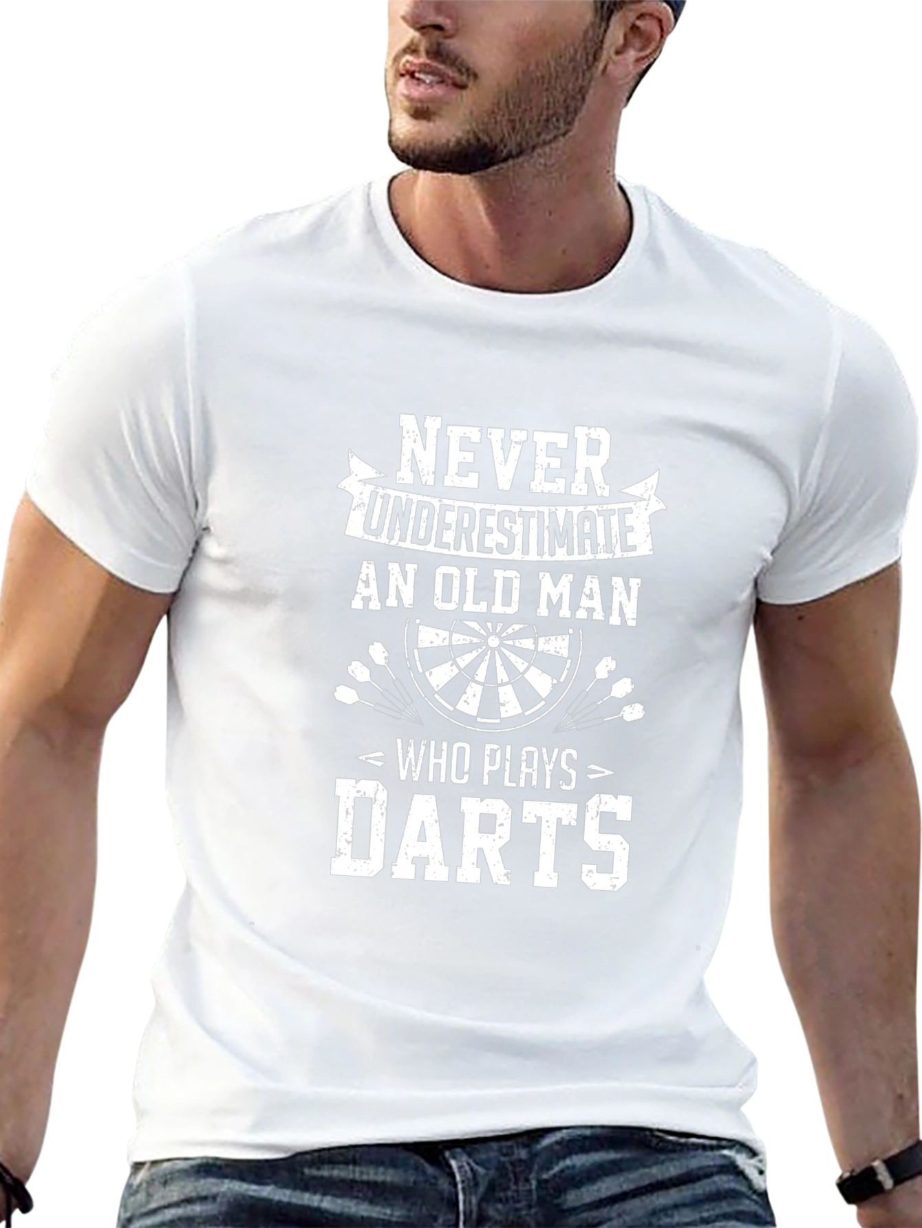 Never Underestimate Old Man Who Plays Darts T-Shirt