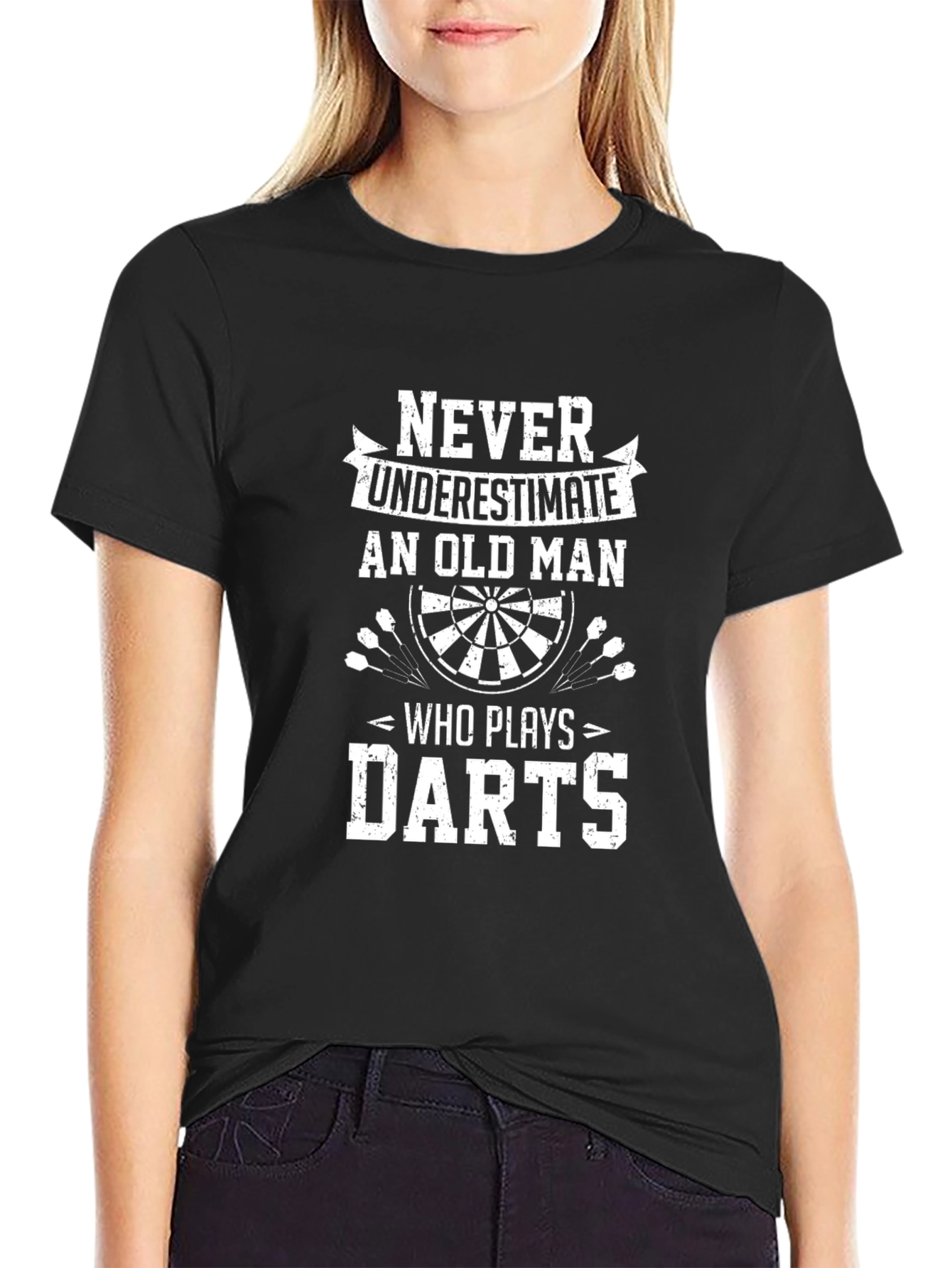 Never Underestimate Old Man Who Plays Darts T-Shirt