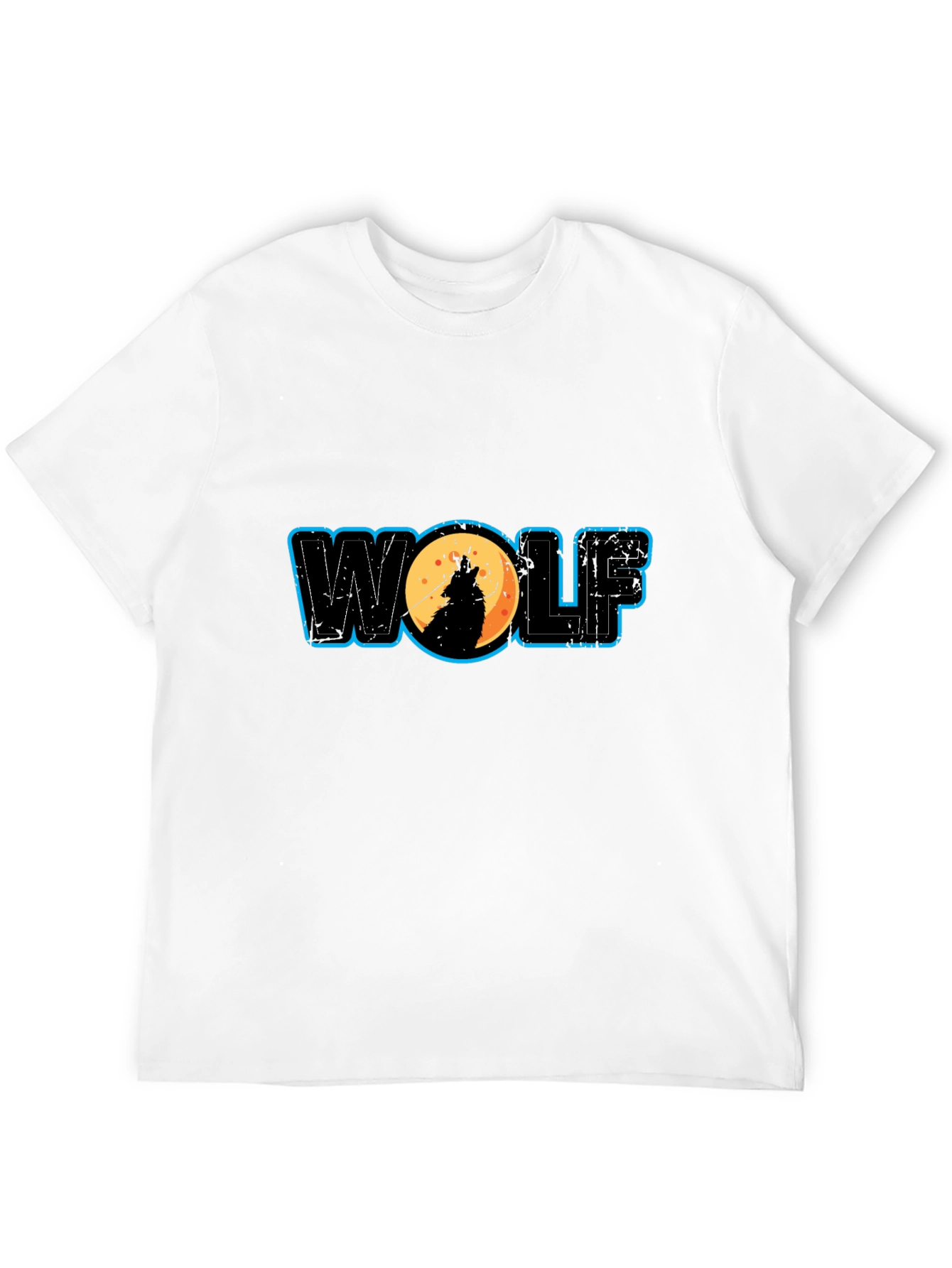 Wolf Howling Moon Graphic Tee - Black
