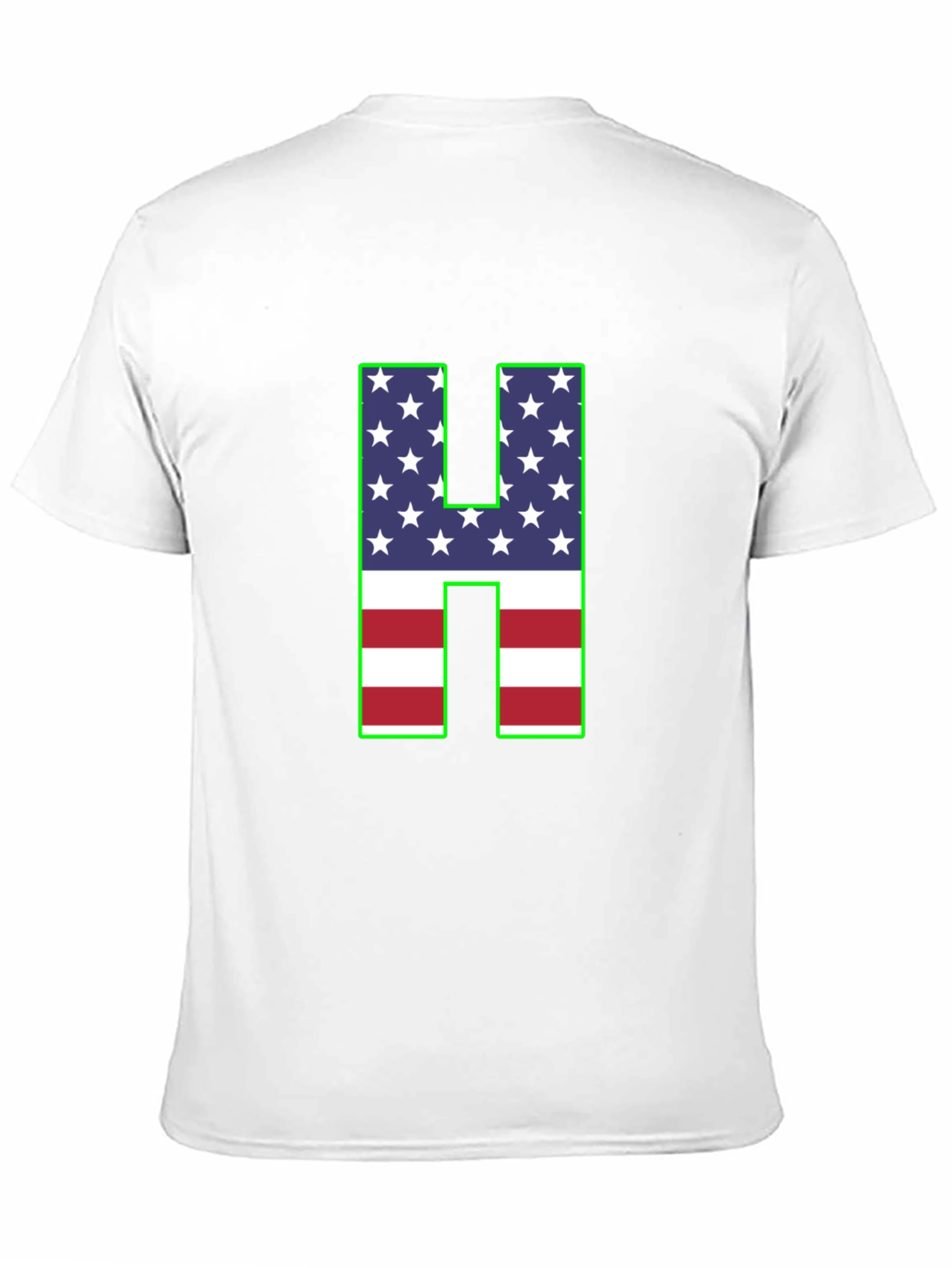 American Flag Letter H T-Shirt