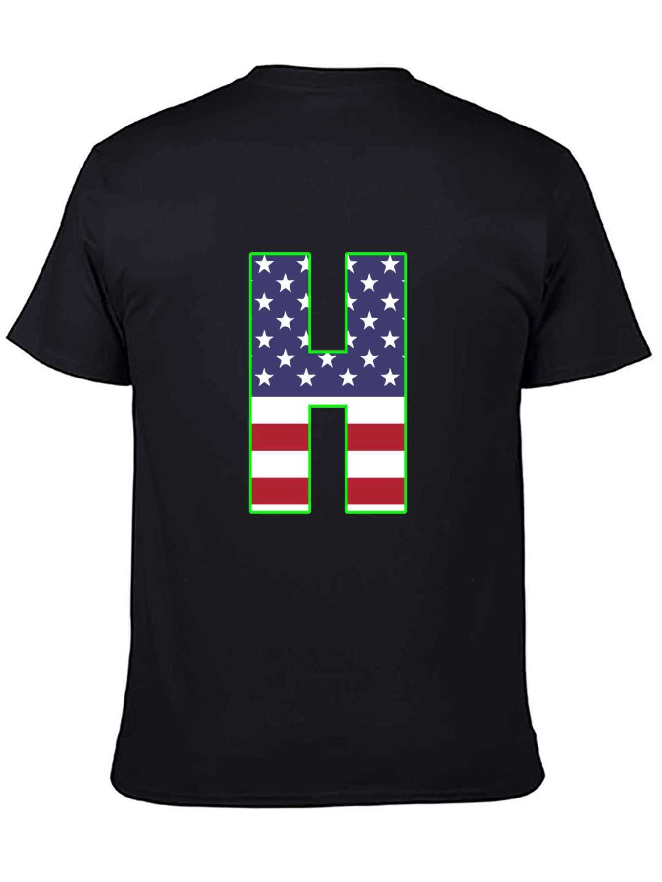 American Flag Letter H T-Shirt
