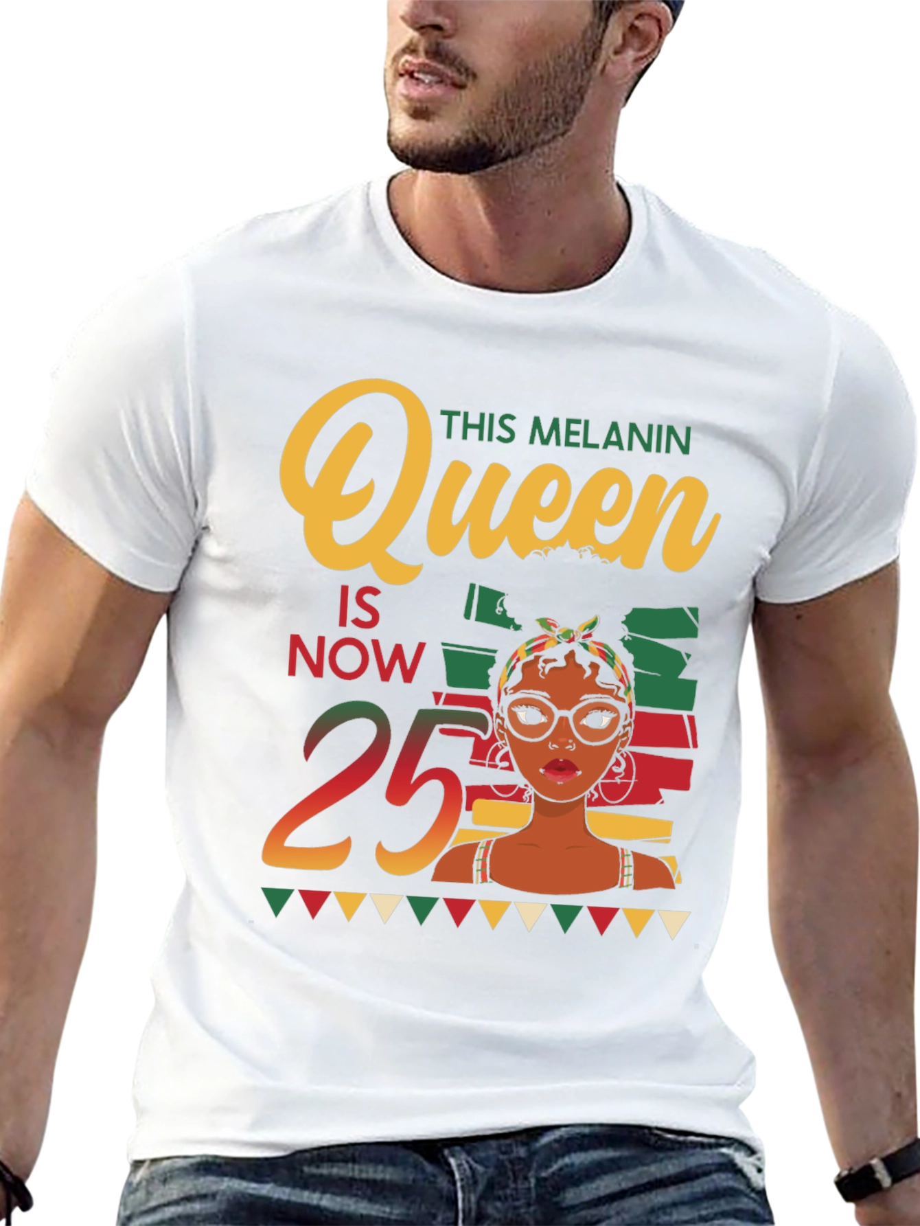 Melanin Queen 25th Birthday T-Shirt