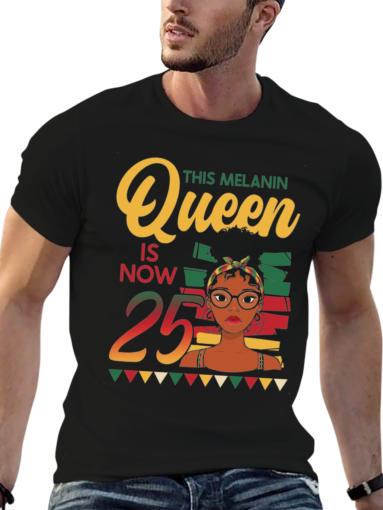 Melanin Queen 25th Birthday T-Shirt