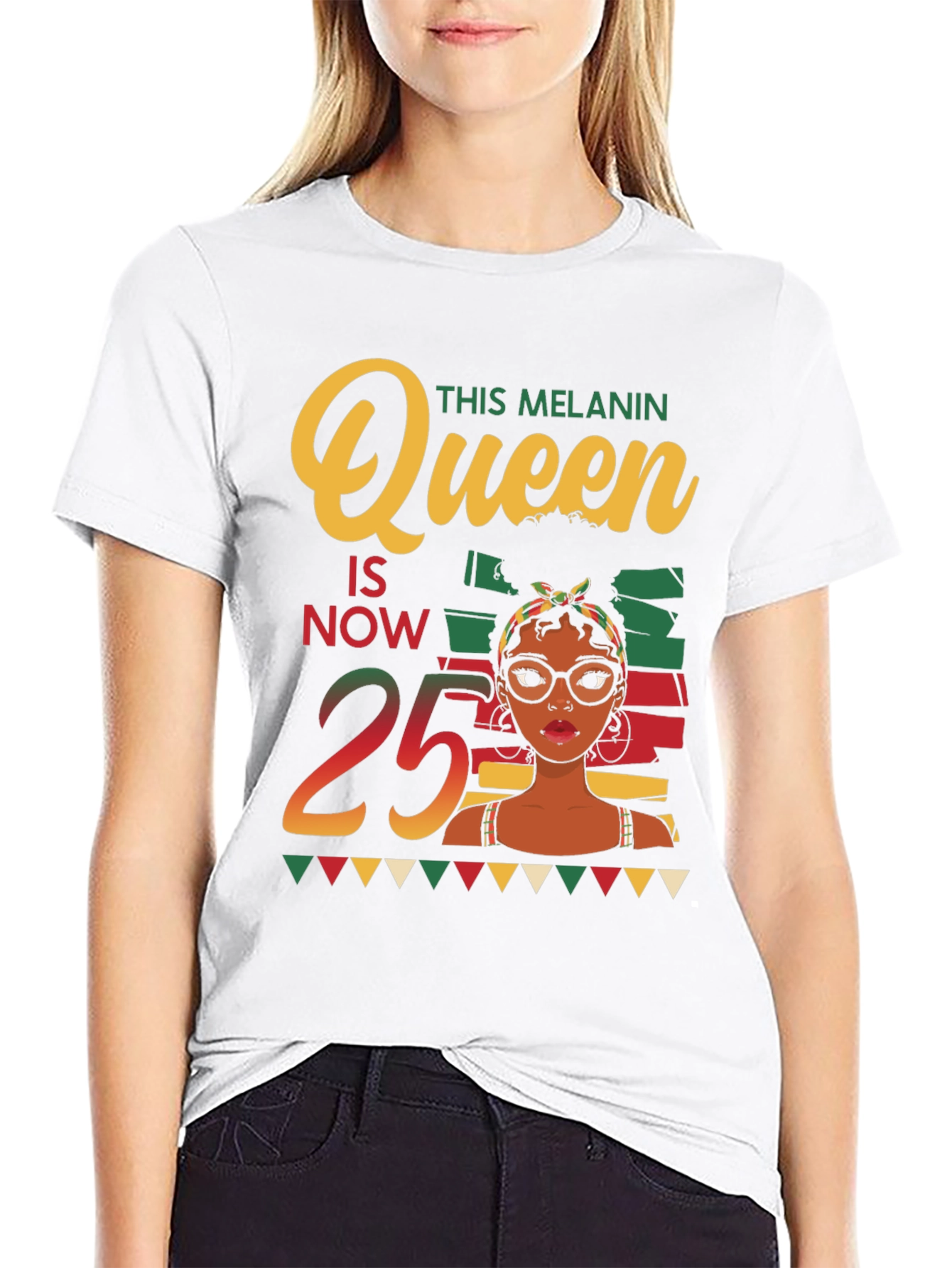 Melanin Queen 25th Birthday T-Shirt