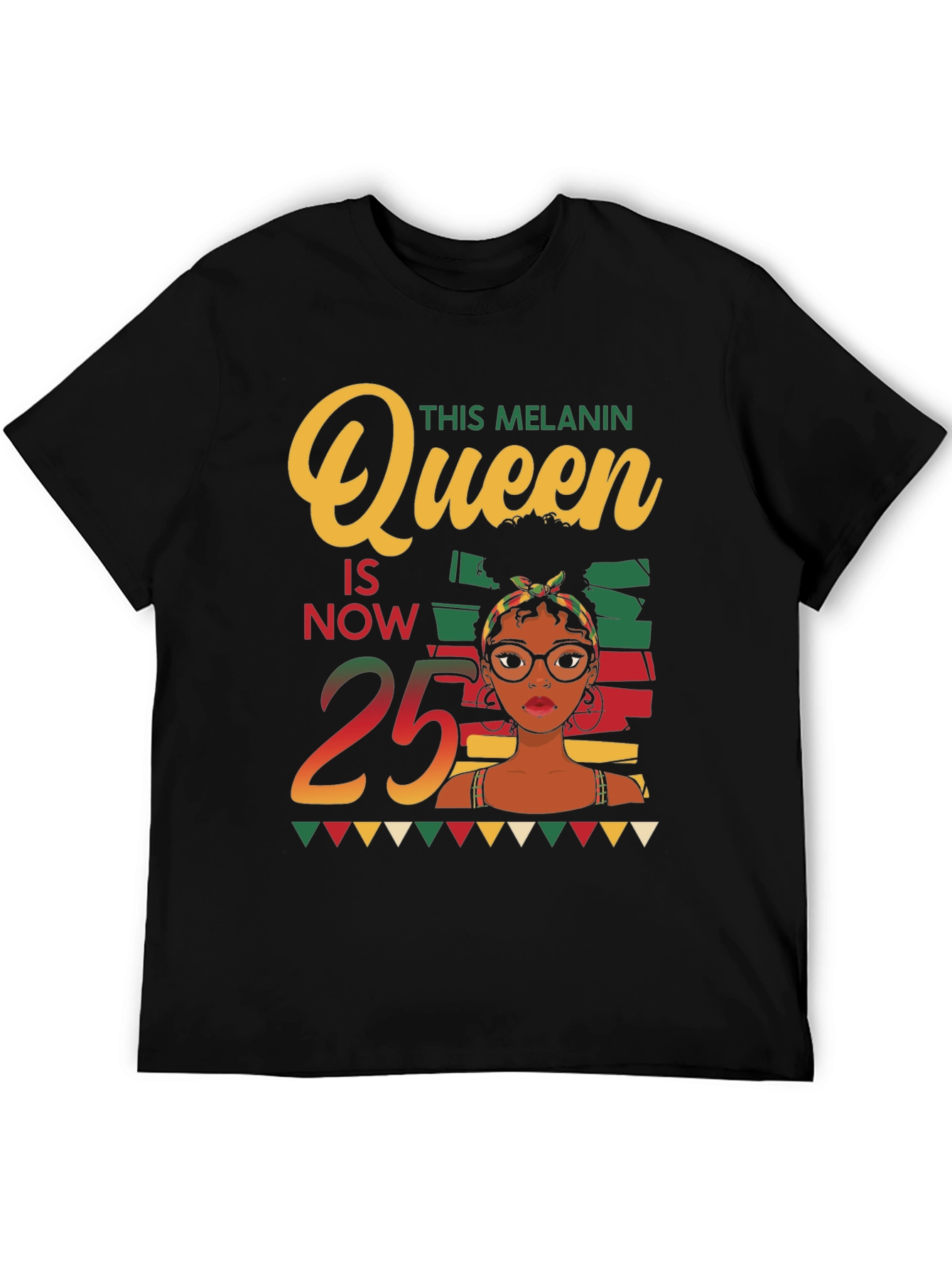 Melanin Queen 25th Birthday T-Shirt
