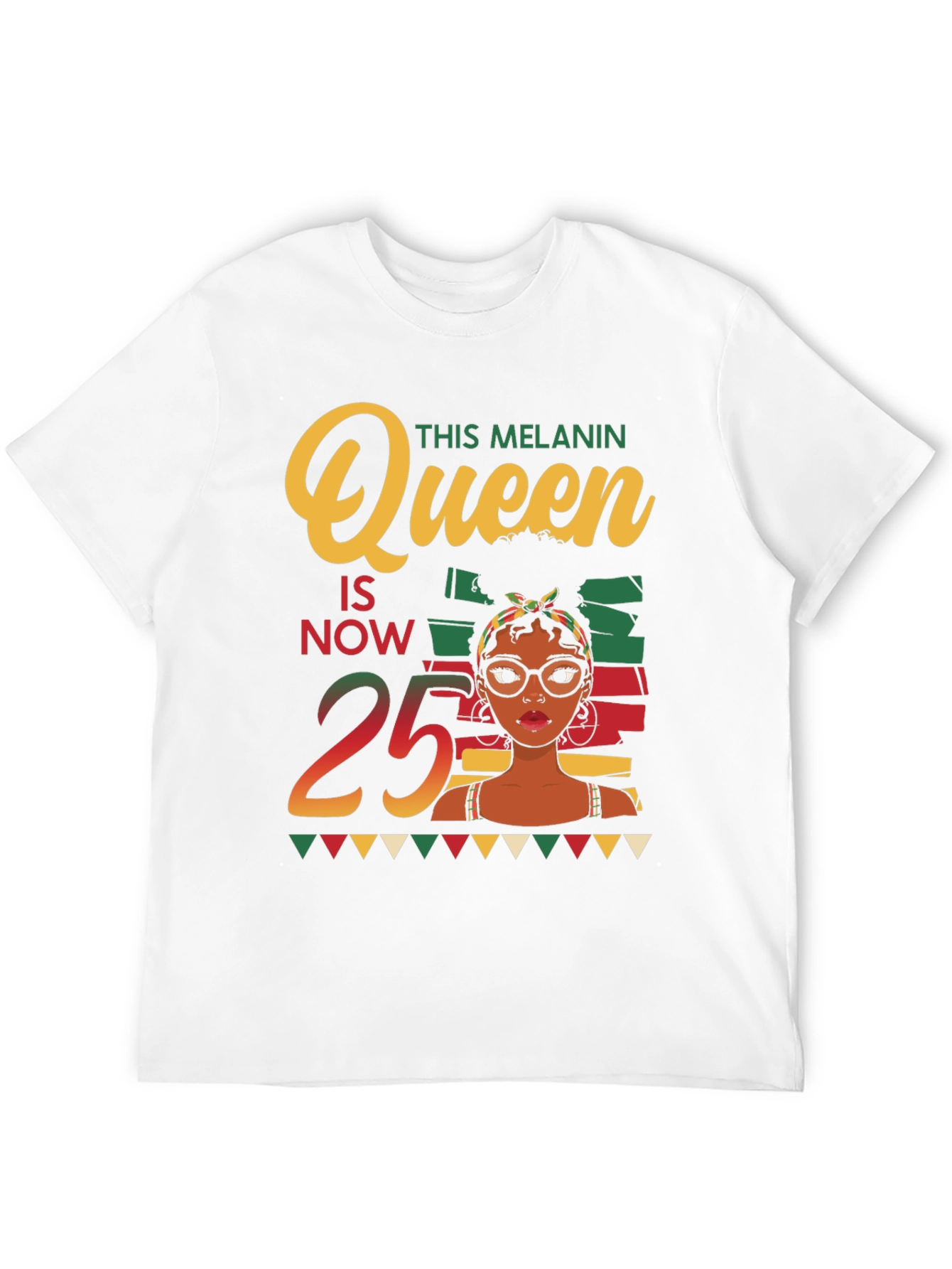 Melanin Queen 25th Birthday T-Shirt