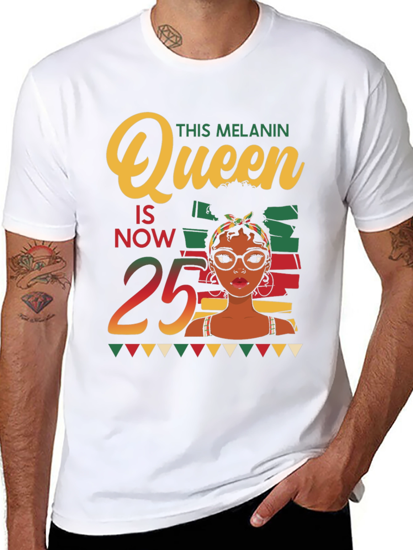 Melanin Queen 25th Birthday T-Shirt