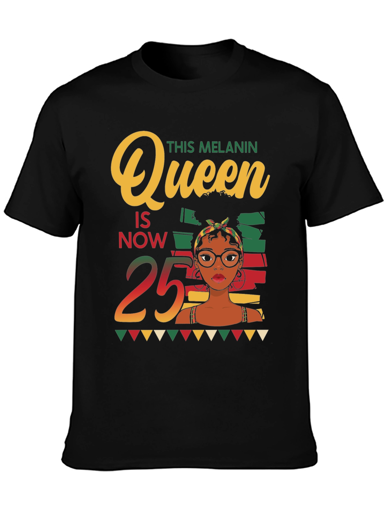 Melanin Queen 25th Birthday T-Shirt