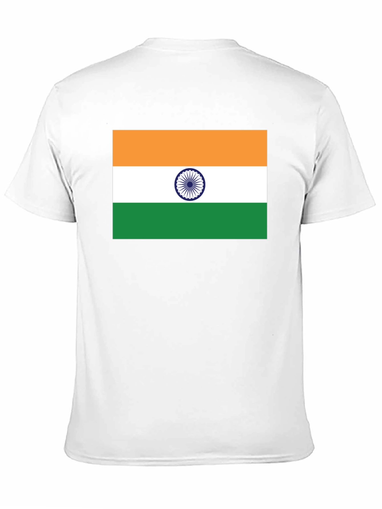 India Flag Graphic Tee - Black Cotton Blend