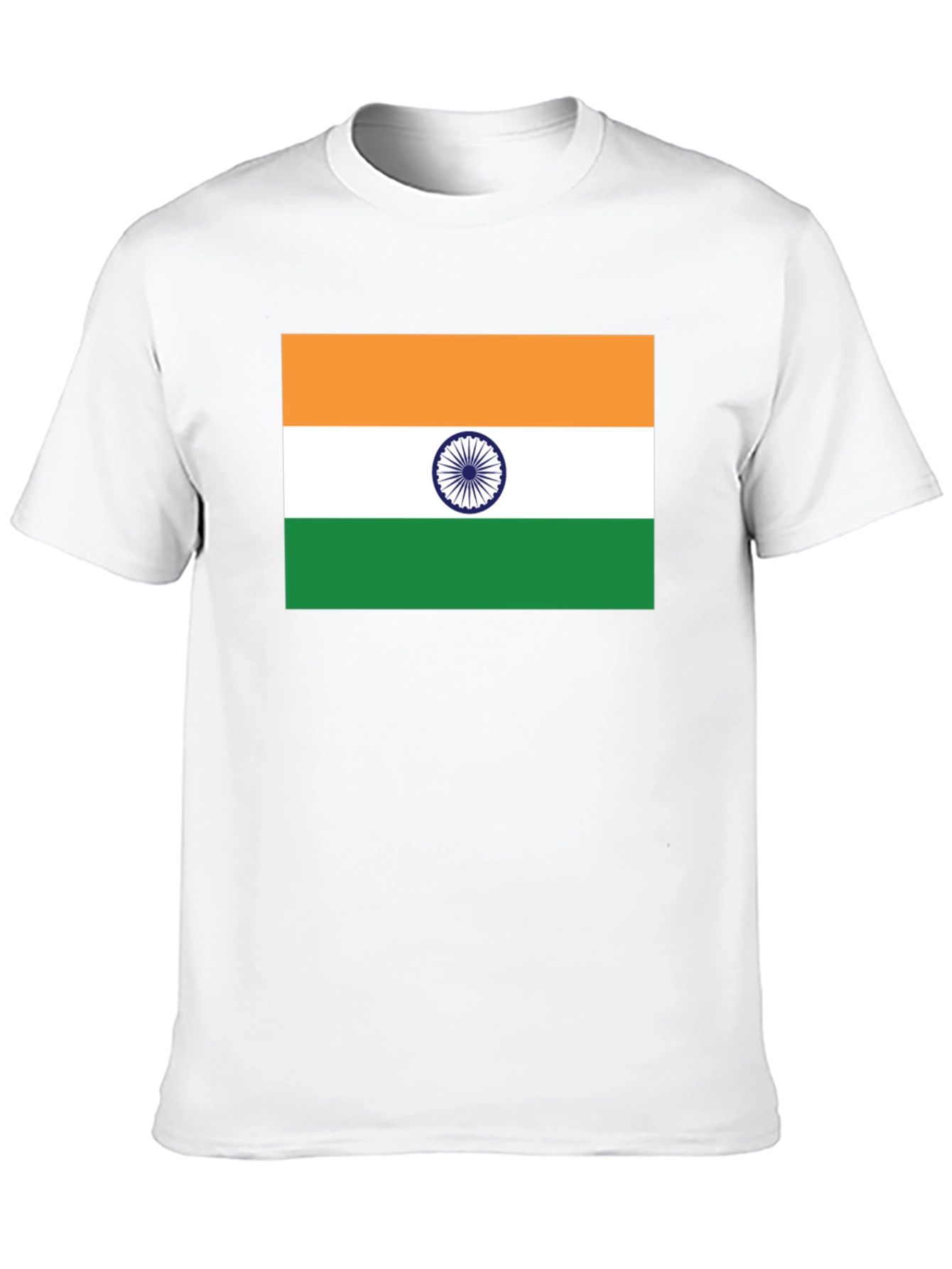 India Flag Graphic Tee - Black Cotton Blend