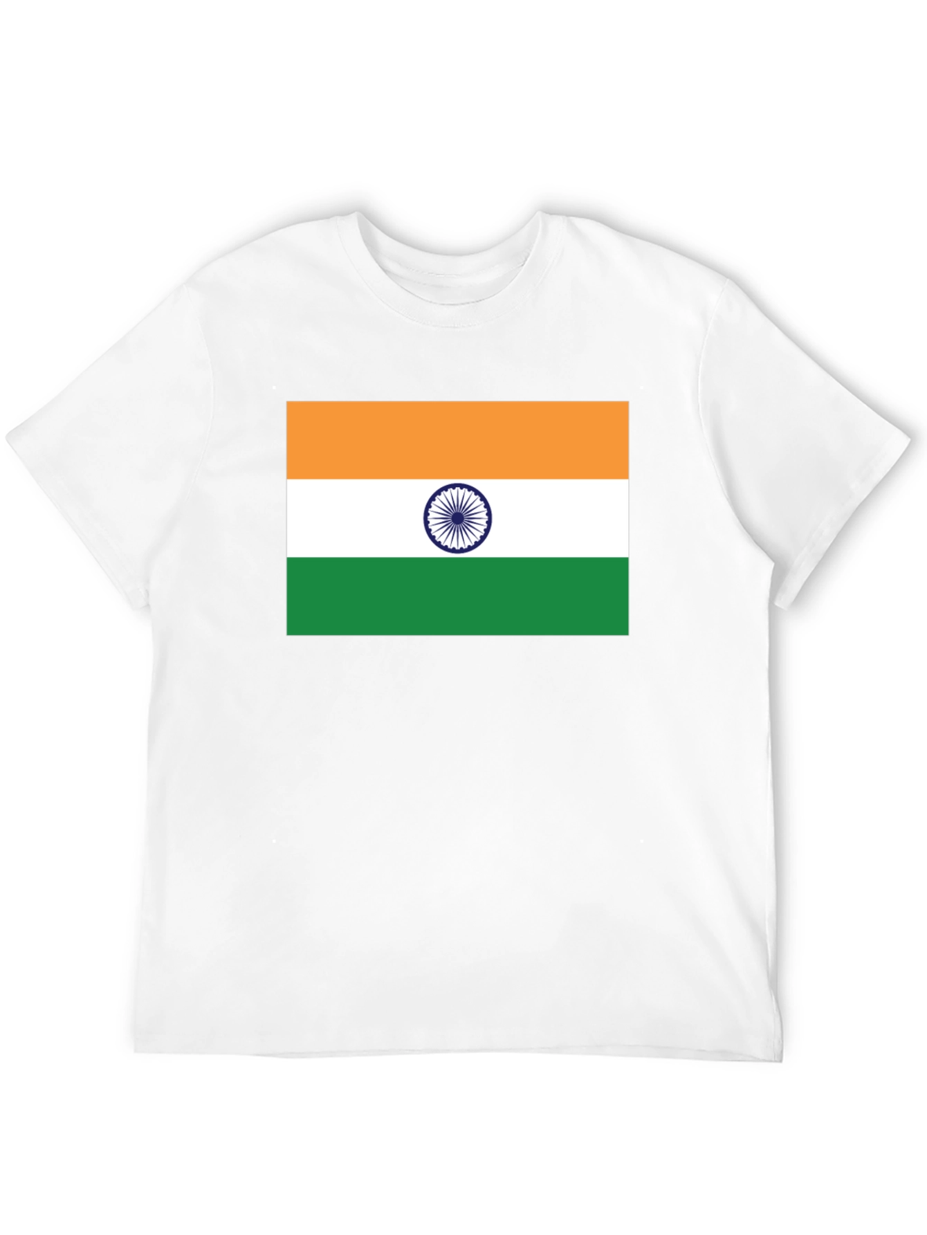 India Flag Graphic Tee - Black Cotton Blend