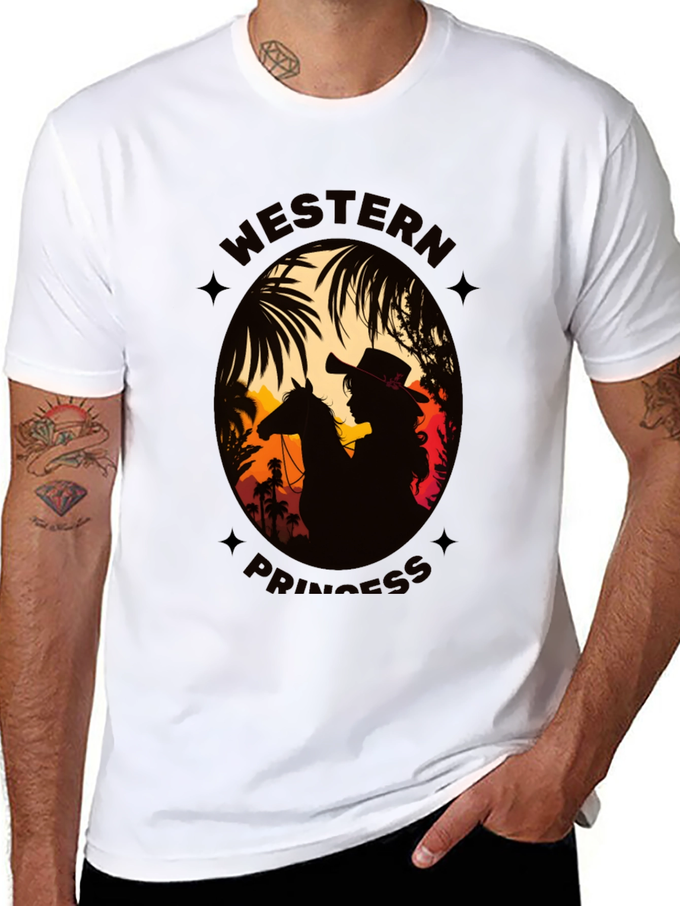 Western Princess Graphic T-Shirt - Cowboy Cowgirl Style