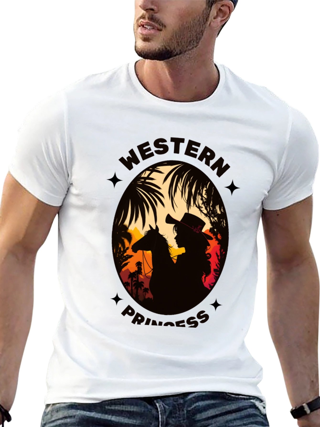 Western Princess Graphic T-Shirt - Cowboy Cowgirl Style