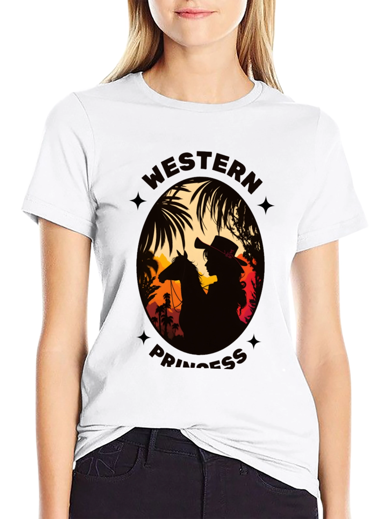 Western Princess Graphic T-Shirt - Cowboy Cowgirl Style