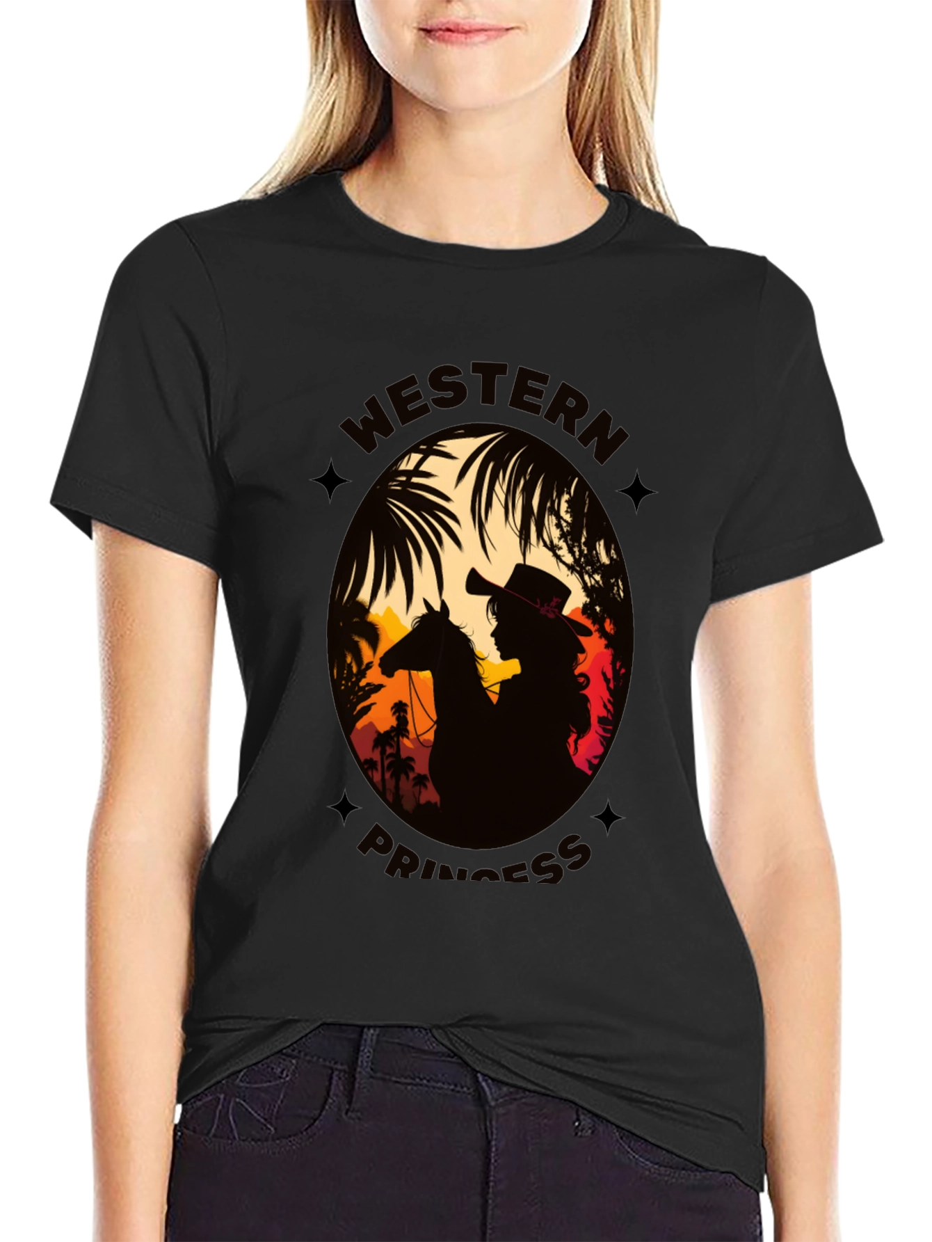 Western Princess Graphic T-Shirt - Cowboy Cowgirl Style