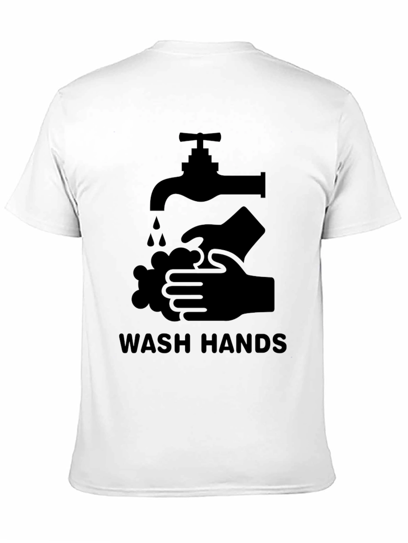 Wash Hands Graphic Tee - Black Unisex T-Shirt