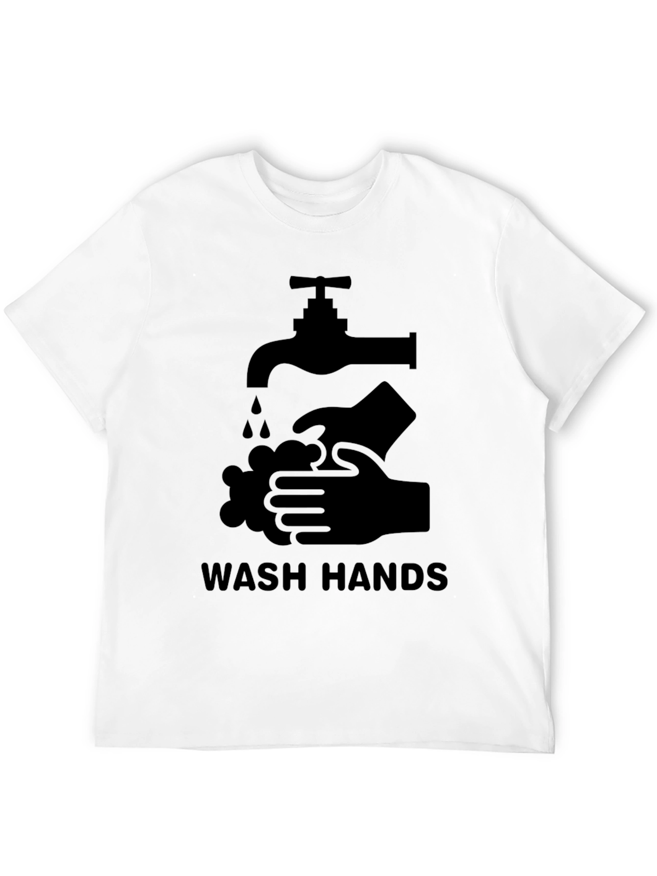 Wash Hands Graphic Tee - Black Unisex T-Shirt