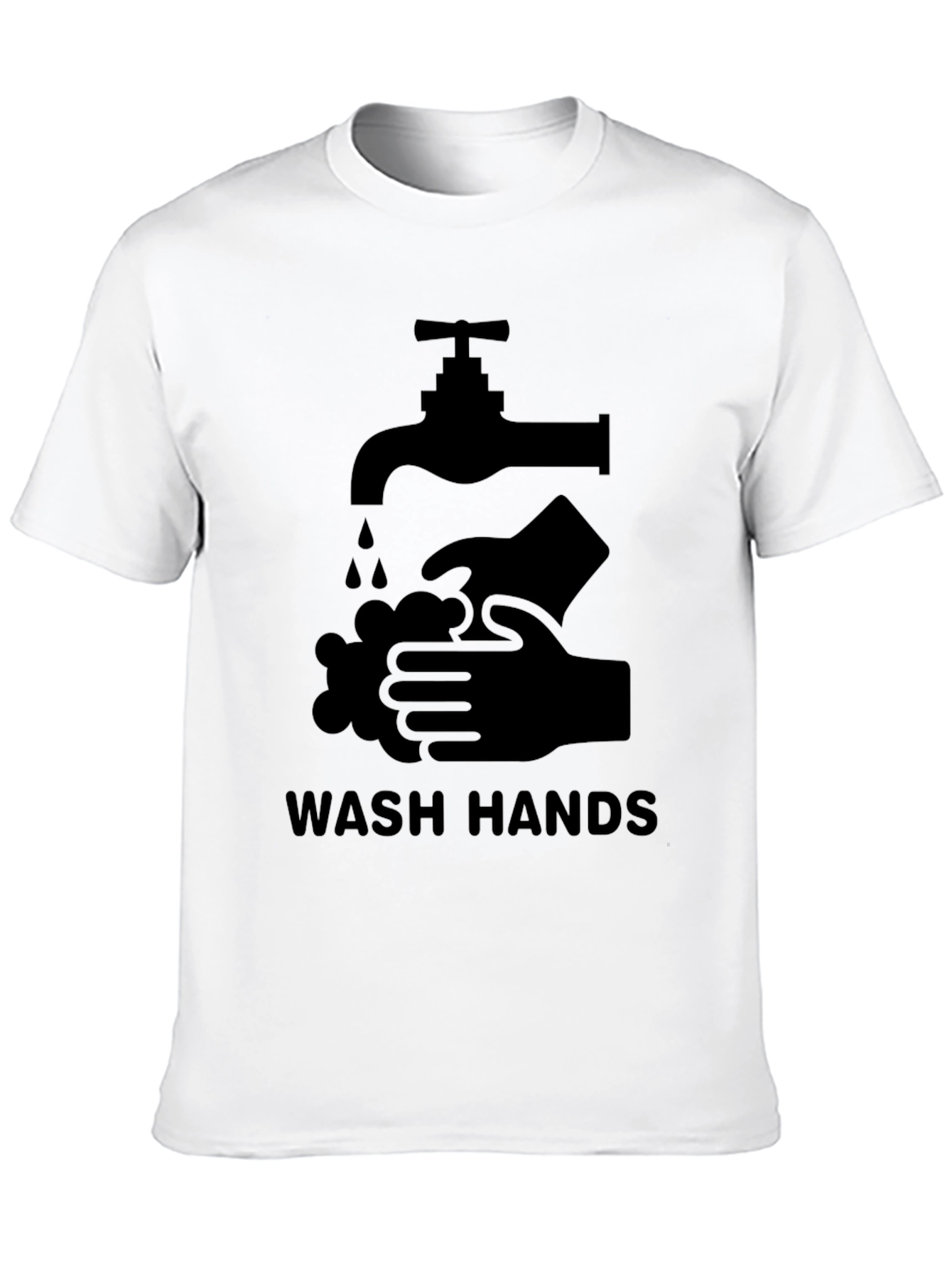 Wash Hands Graphic Tee - Black Unisex T-Shirt