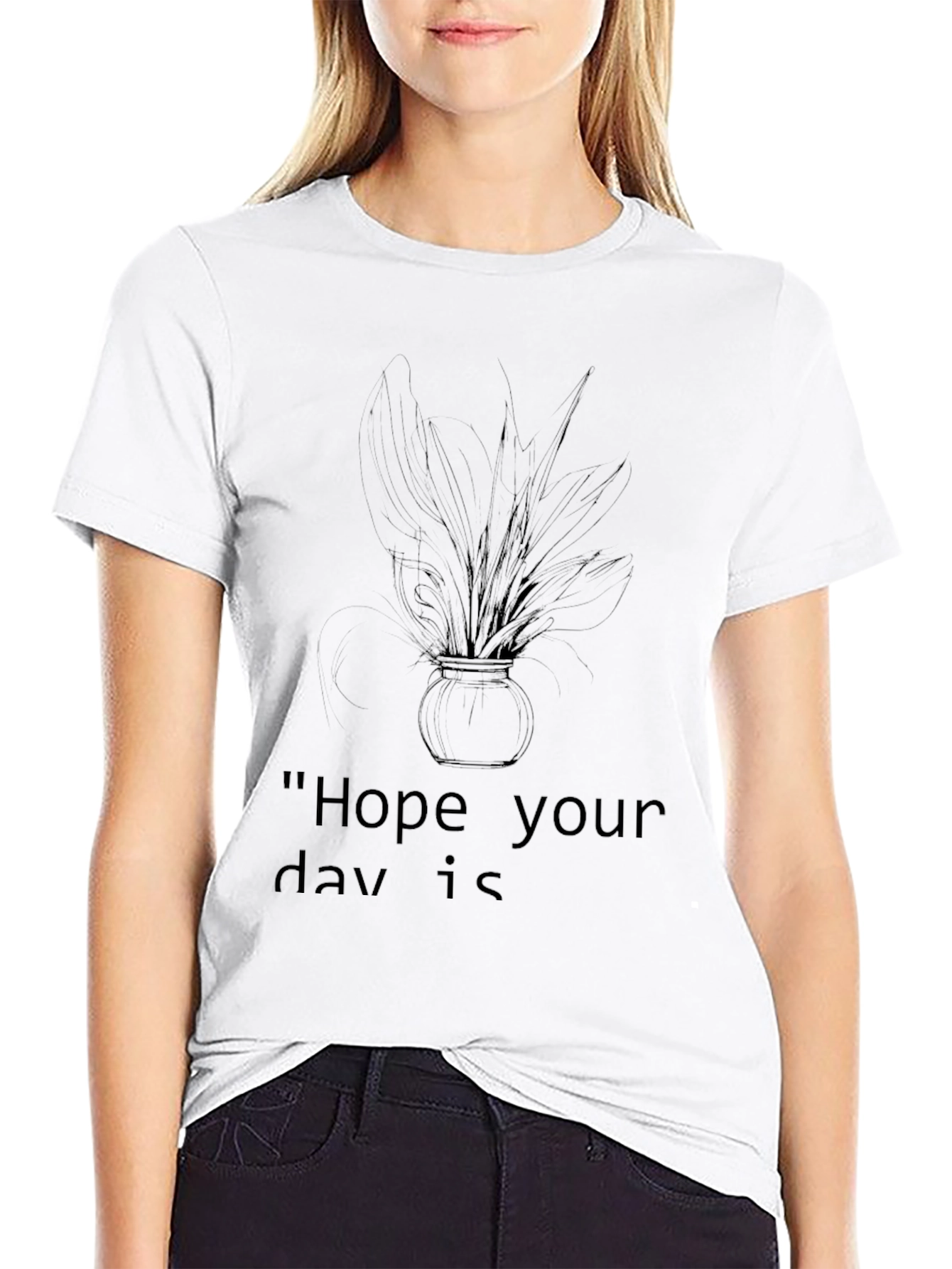 Hope Your Day Is Graphic Black T-Shirt