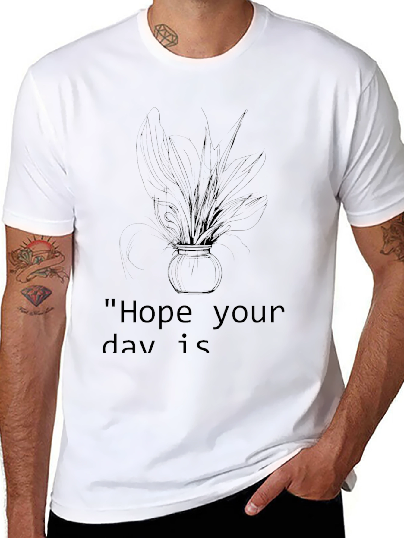 Hope Your Day Is Graphic Black T-Shirt