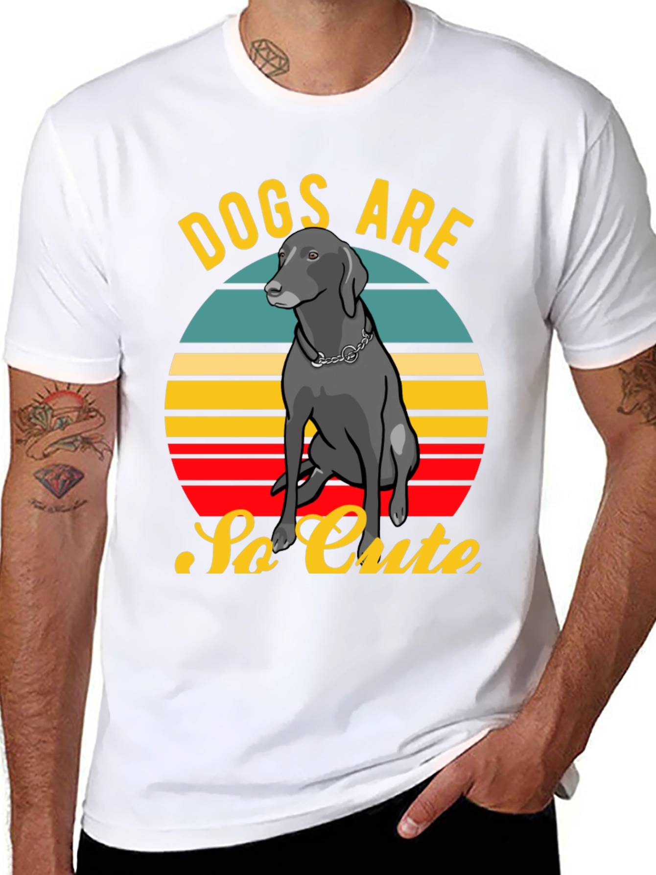 Dogs Are So Cute Retro Style T-Shirt