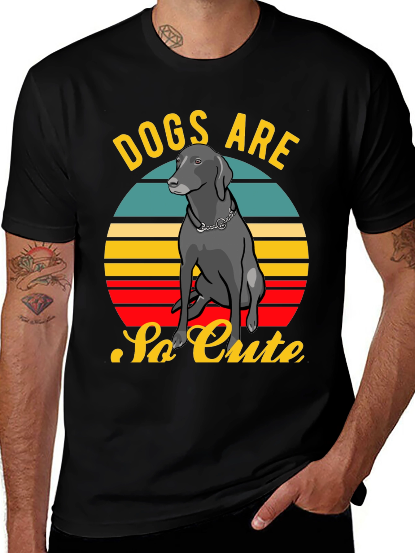 Dogs Are So Cute Retro Style T-Shirt