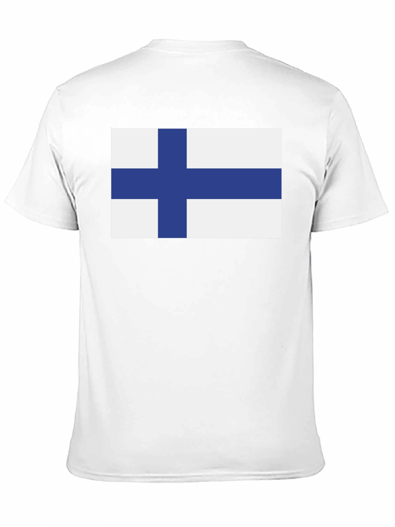 Finland Flag T-Shirt - Black Crew Neck Tee
