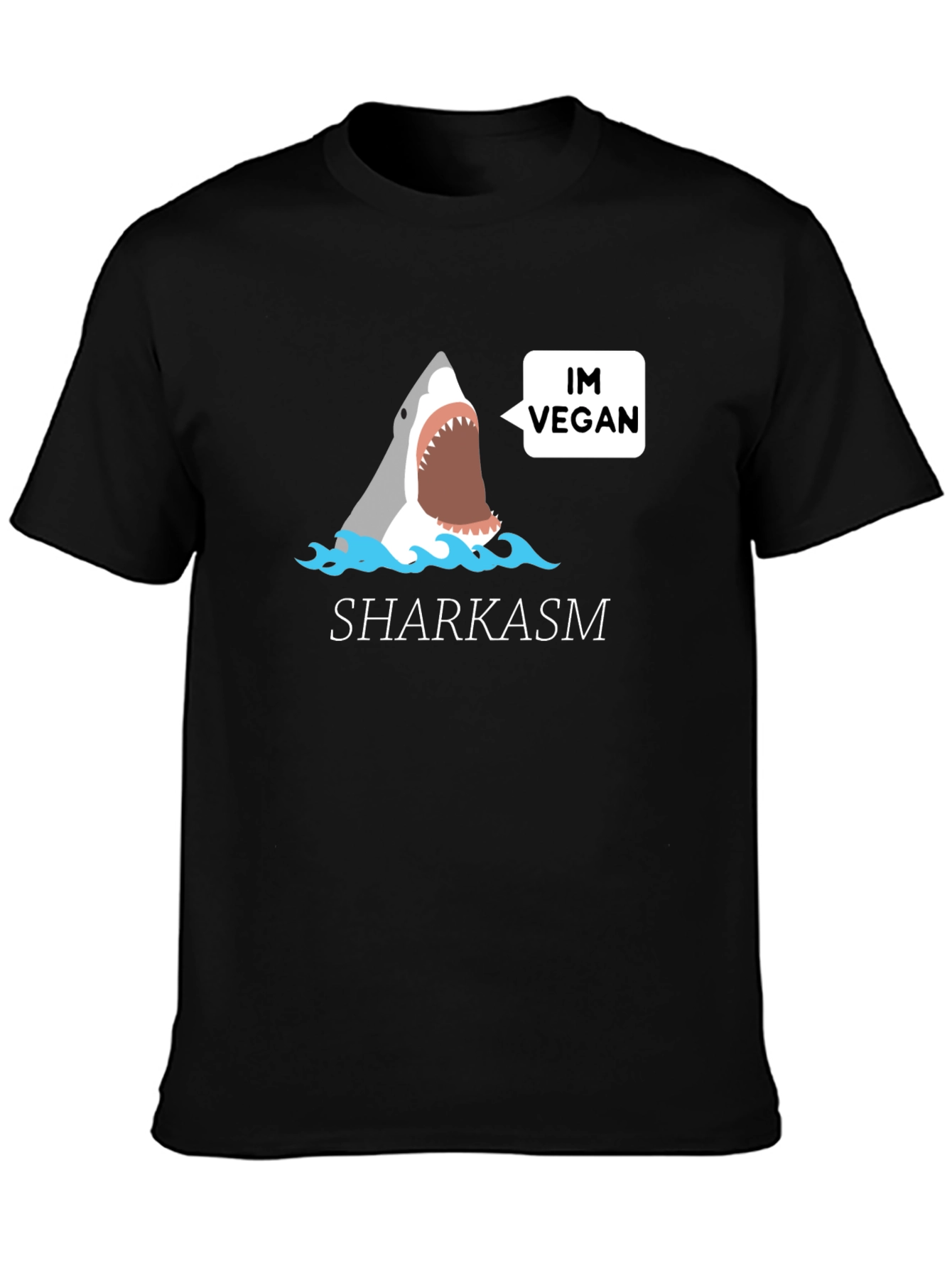 Vegan Shark T-Shirt - Funny Sharkasm Tee