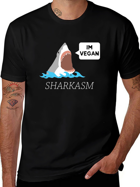 Vegan Shark T-Shirt - Funny Sharkasm Tee