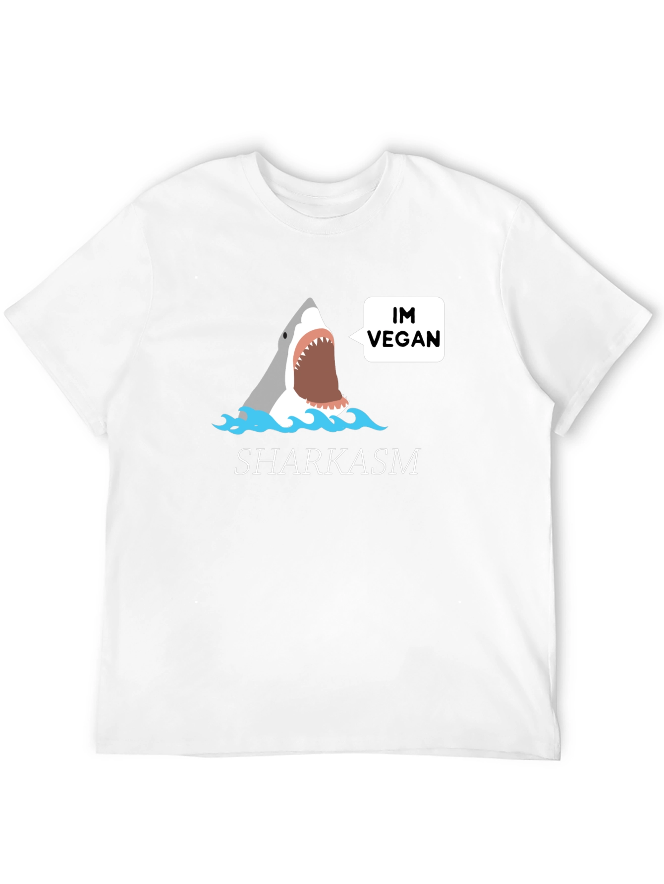 Vegan Shark T-Shirt - Funny Sharkasm Tee