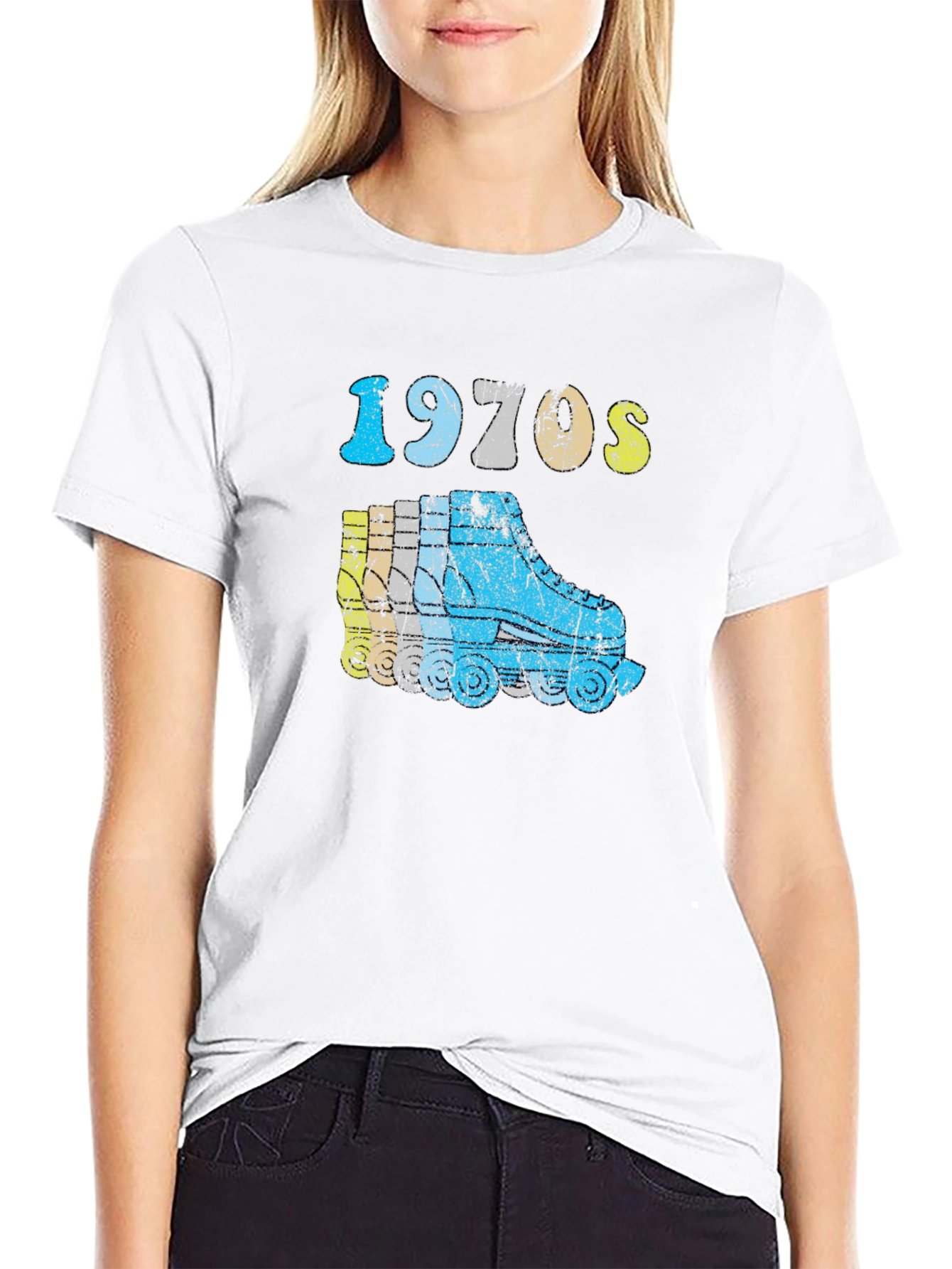Retro 1970s Roller Skate T-Shirt