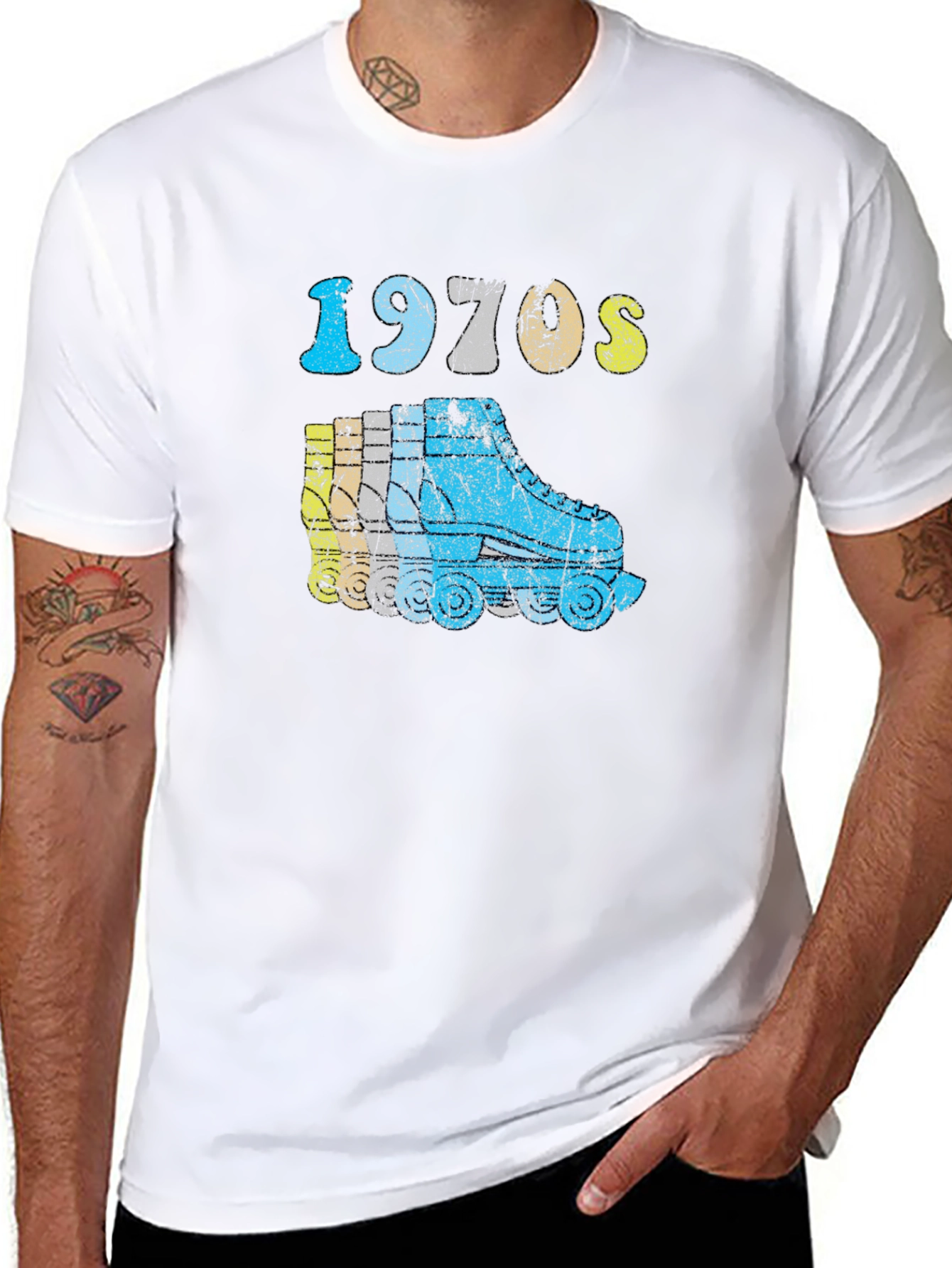 Retro 1970s Roller Skate T-Shirt