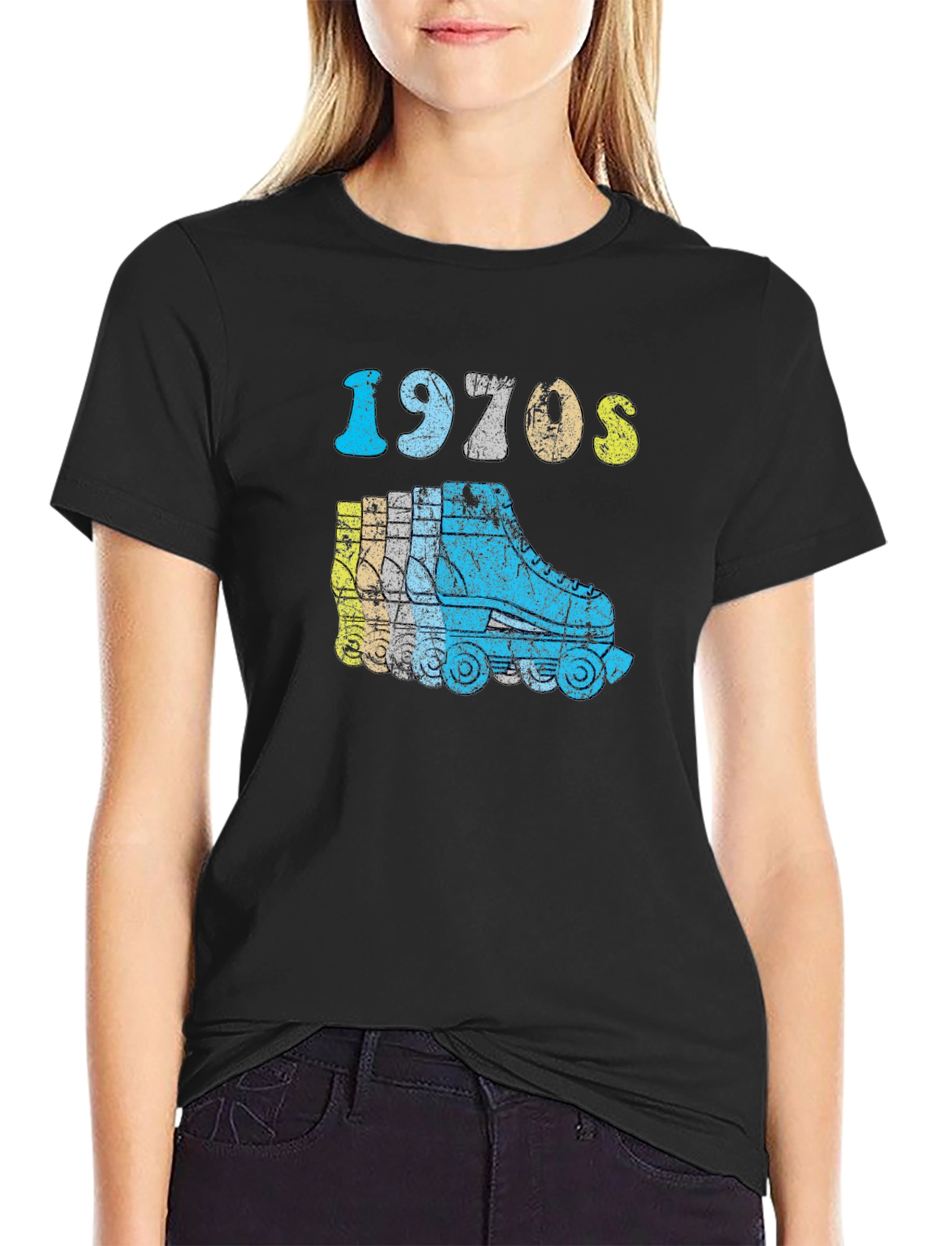 Retro 1970s Roller Skate T-Shirt