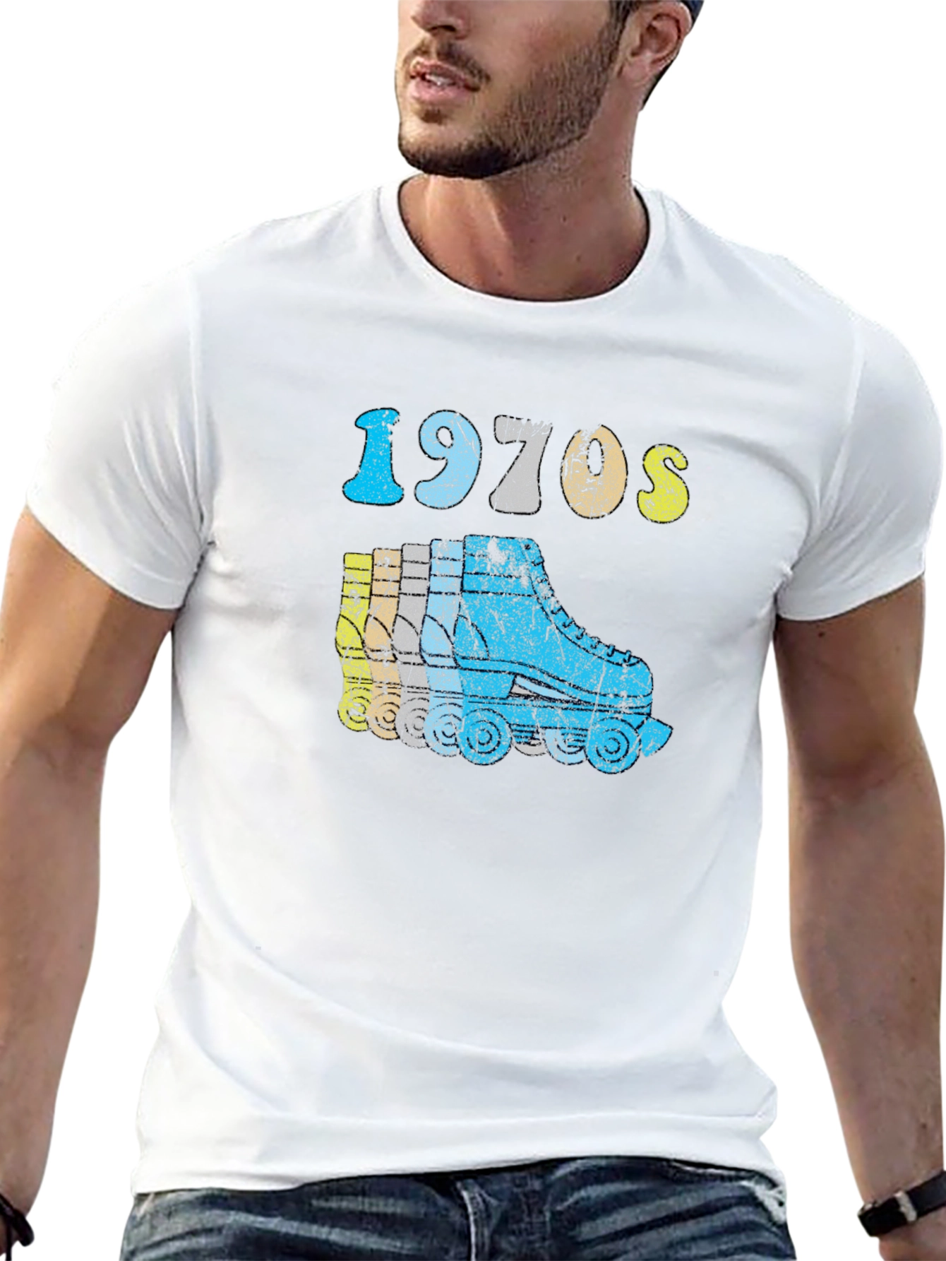 Retro 1970s Roller Skate T-Shirt