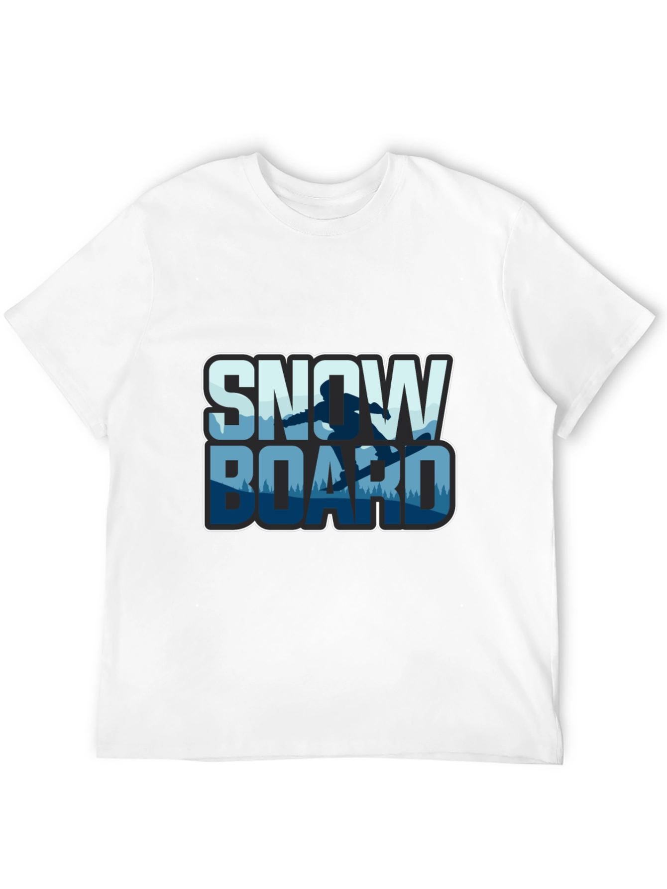 Snowboard T-Shirt - Black Graphic Tee