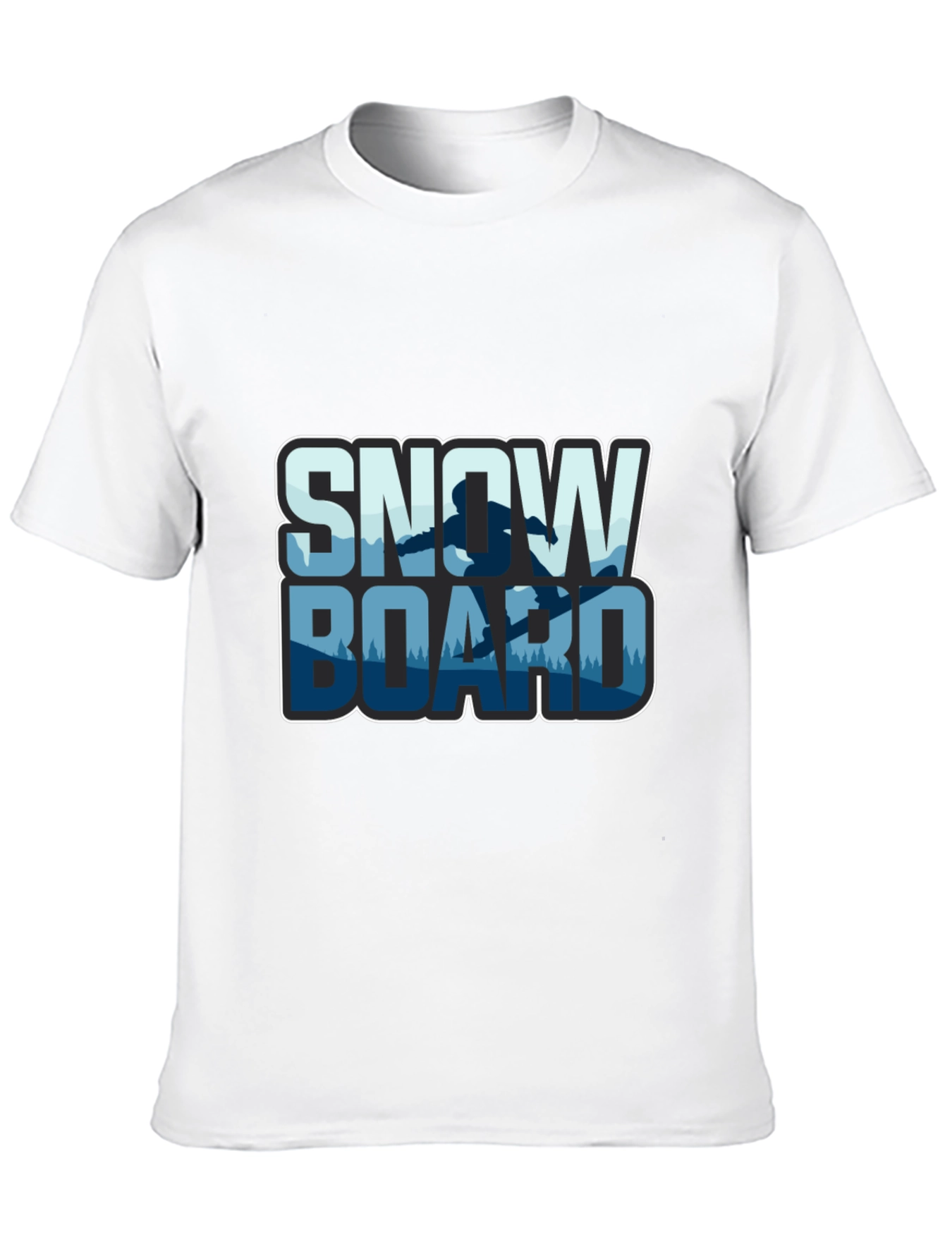 Snowboard T-Shirt - Black Graphic Tee
