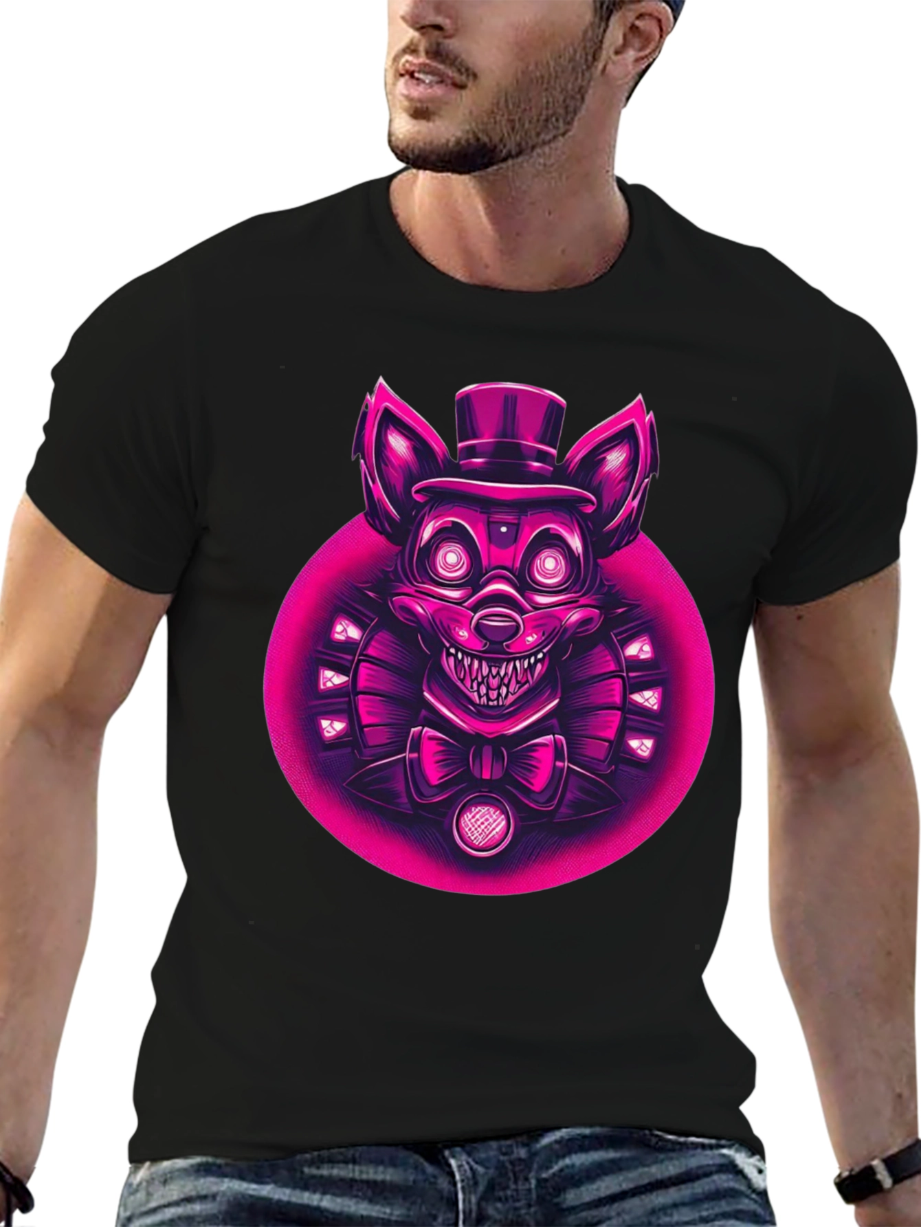 FNAF Character Graphic Tee - Black