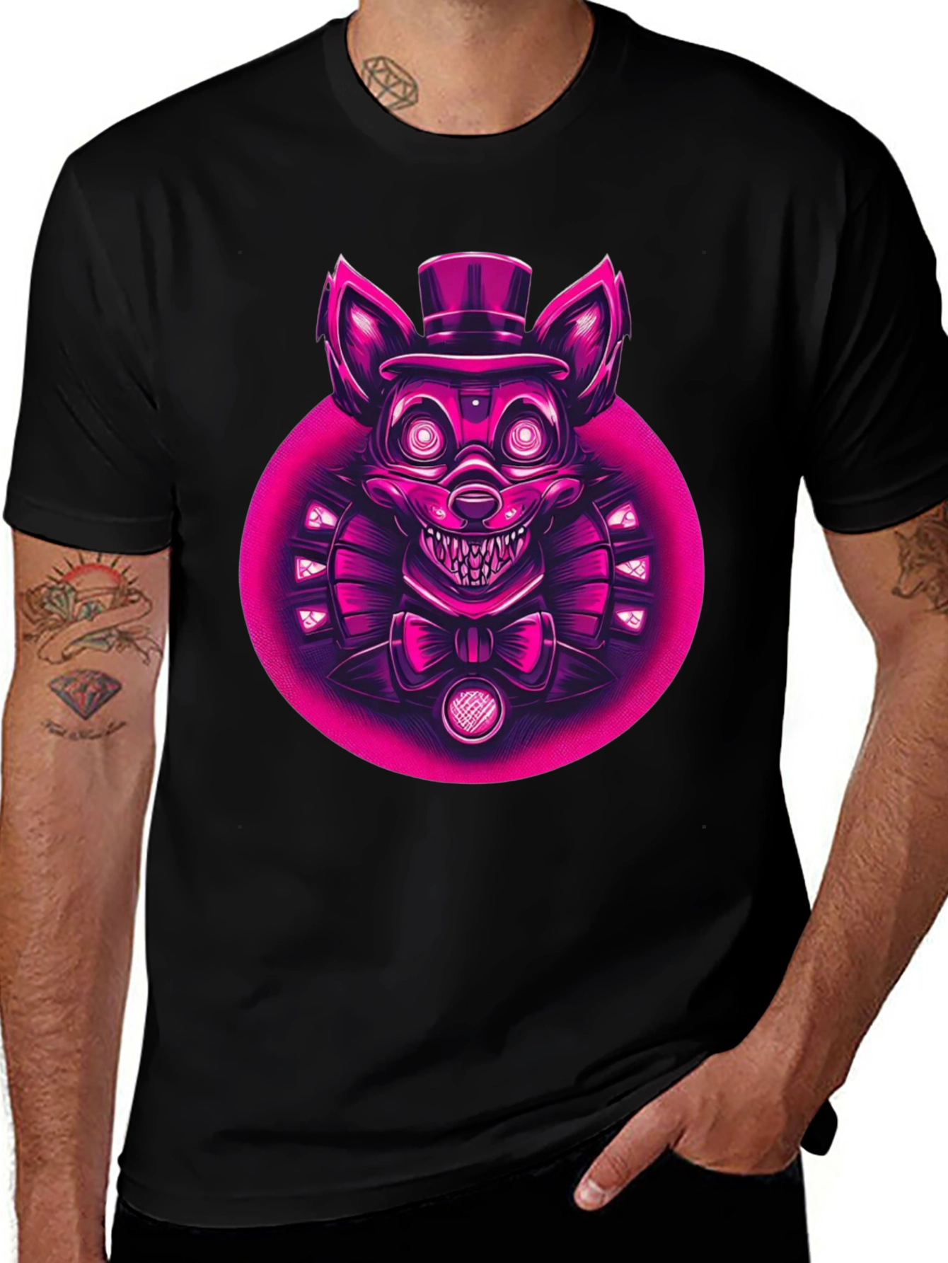 FNAF Character Graphic Tee - Black