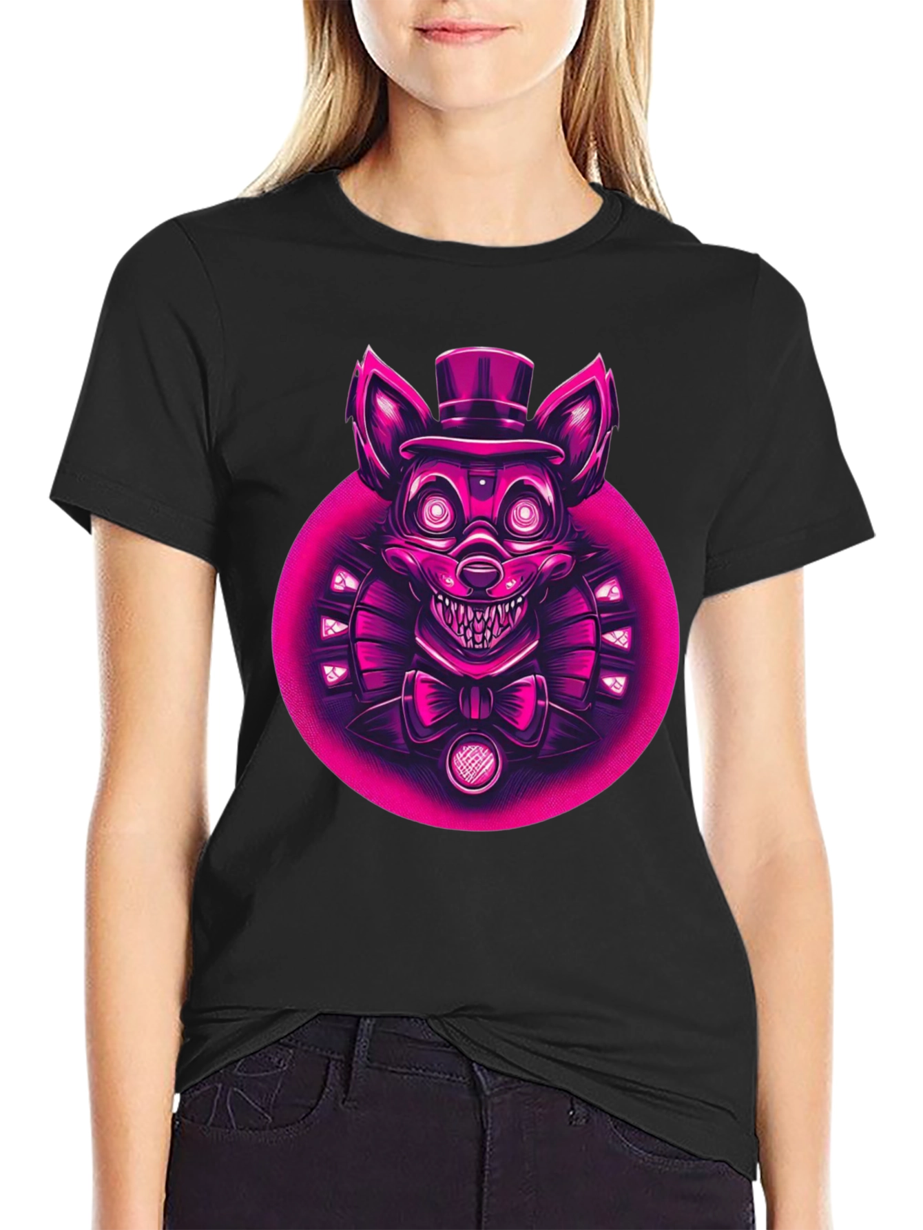 FNAF Character Graphic Tee - Black