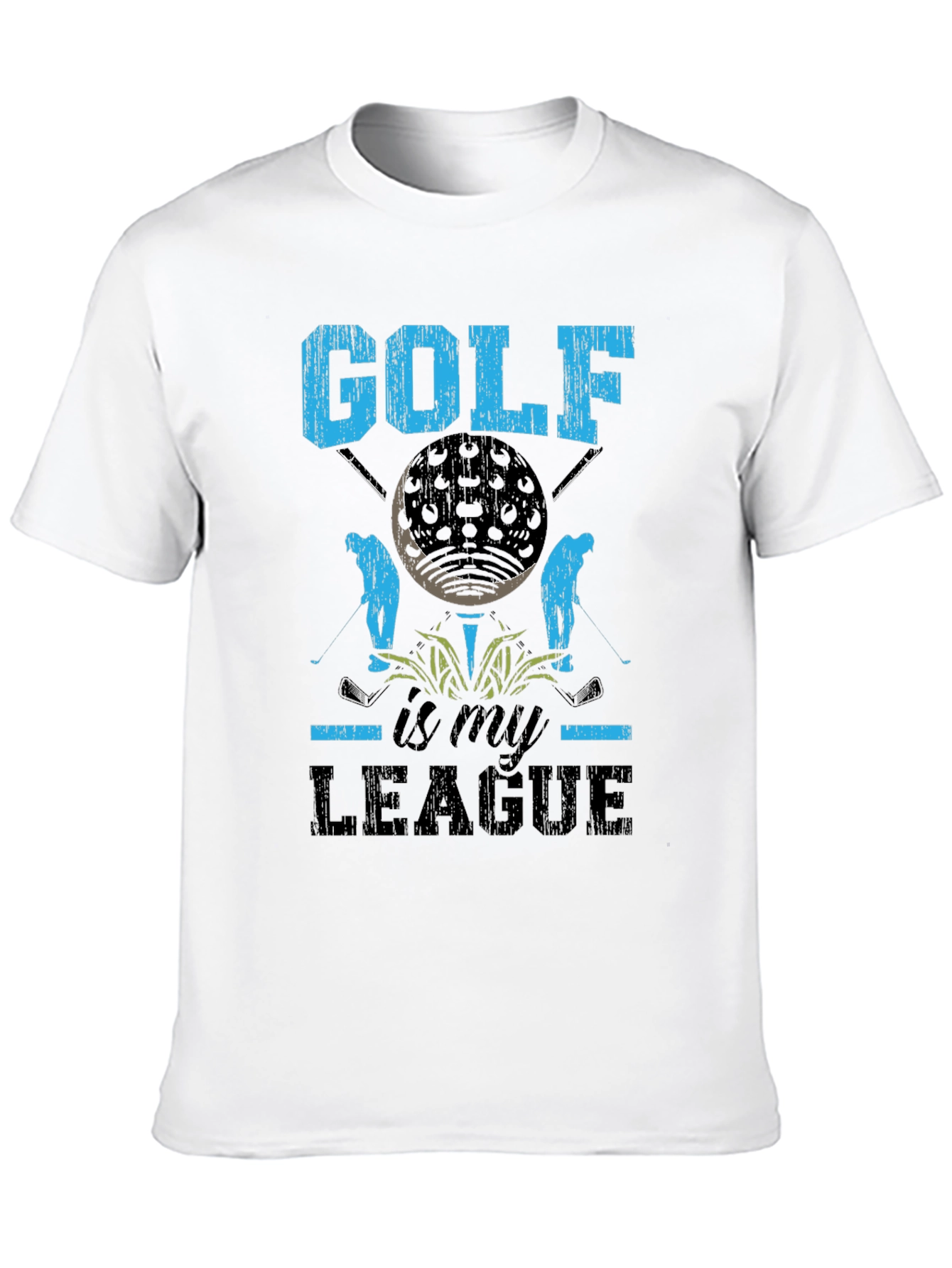 Golf Is My League Black Graphic Tee