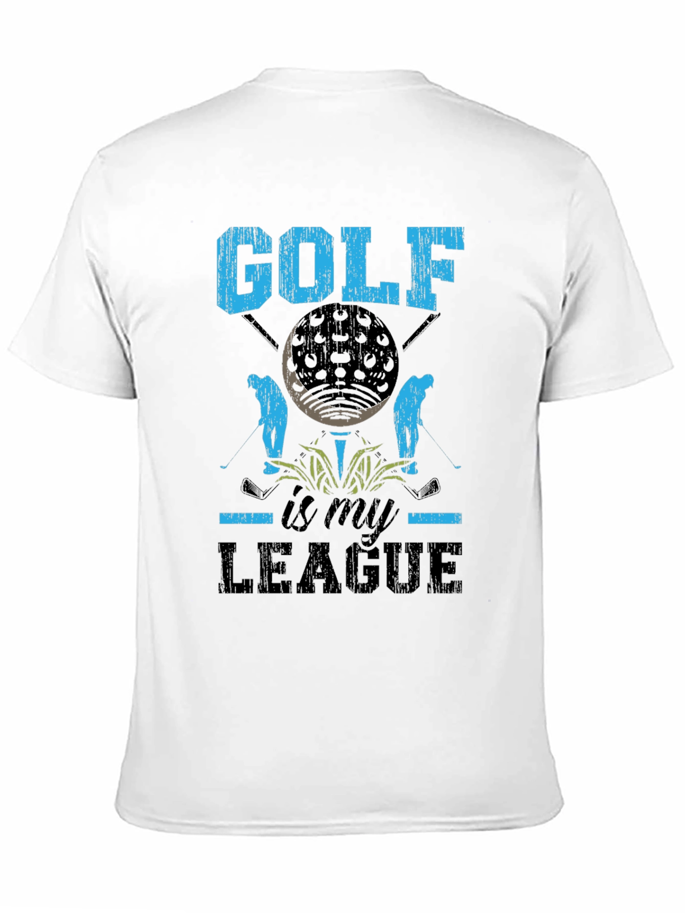 Golf Is My League Black Graphic Tee