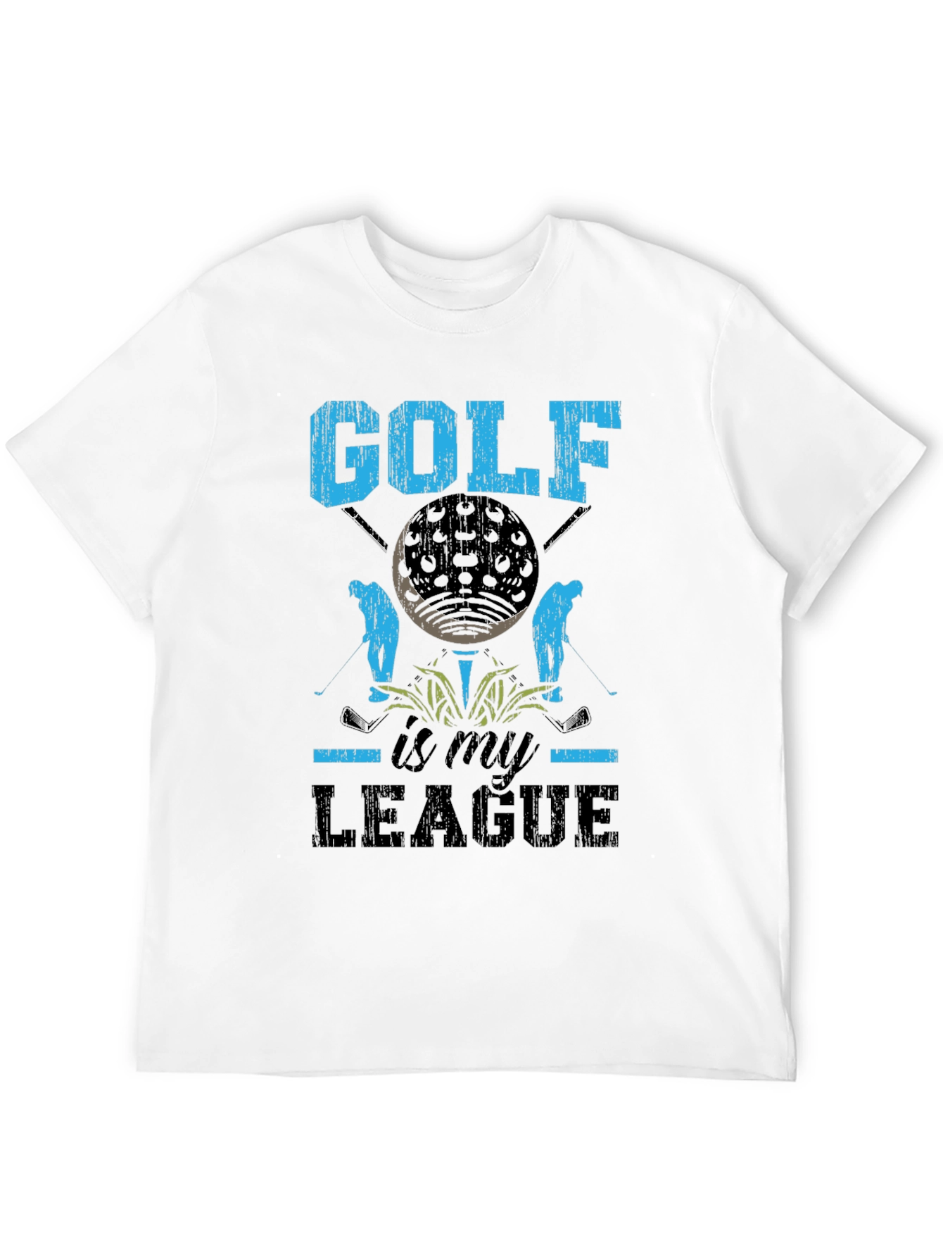 Golf Is My League Black Graphic Tee