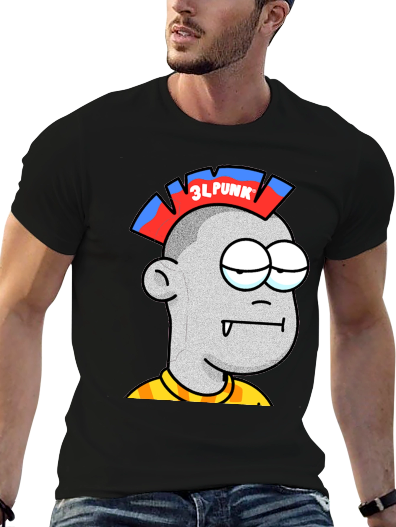 3LPUNK Cartoon Graphic T-Shirt