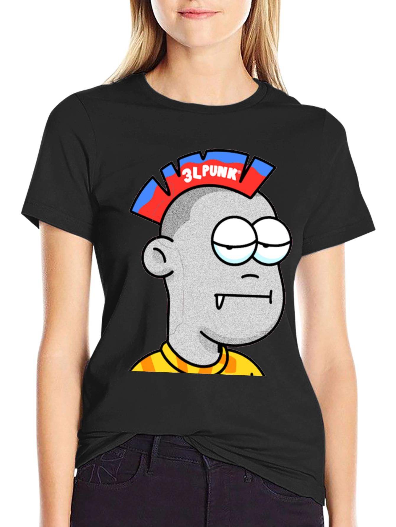 3LPUNK Cartoon Graphic T-Shirt