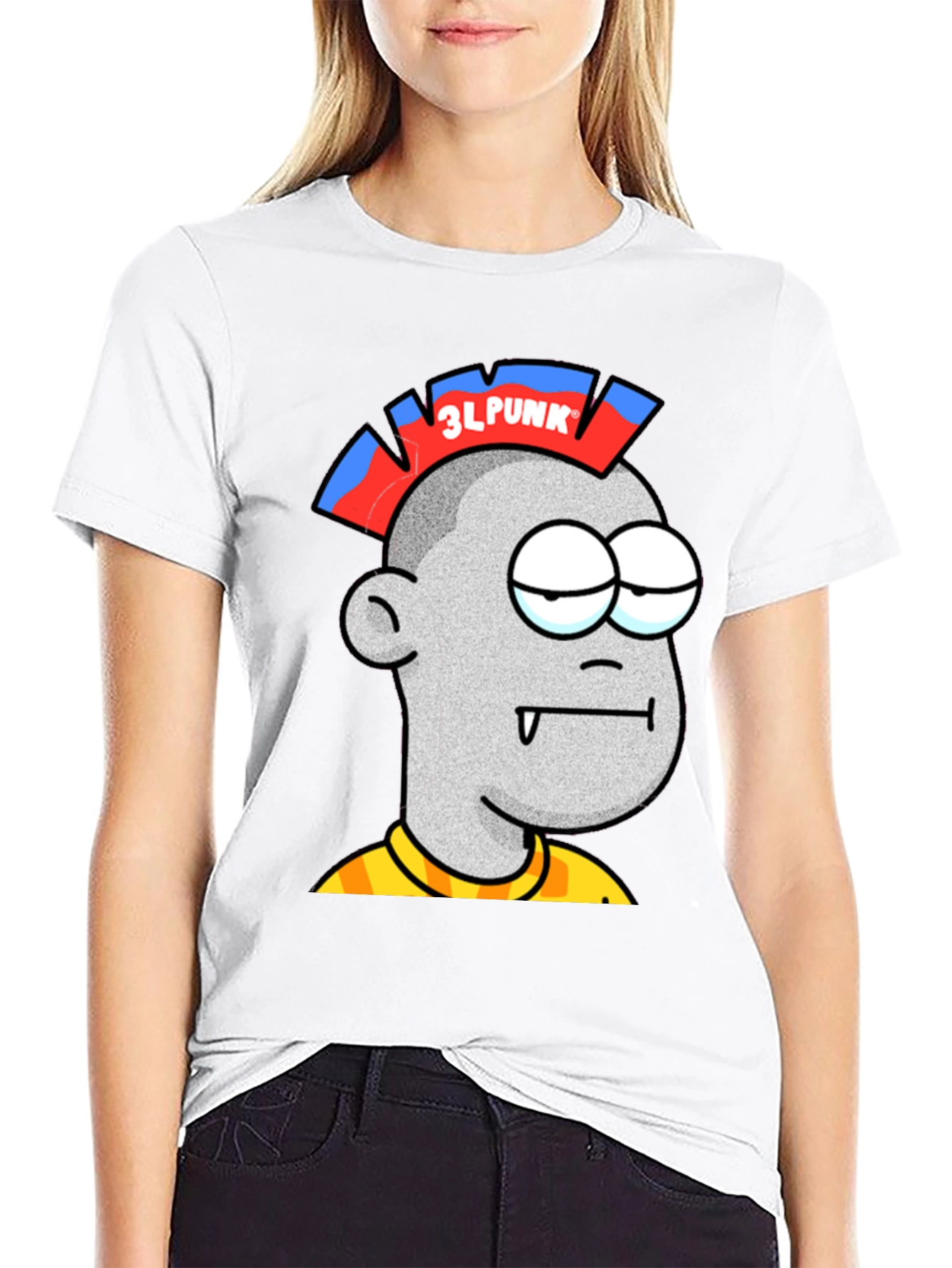 3LPUNK Cartoon Graphic T-Shirt