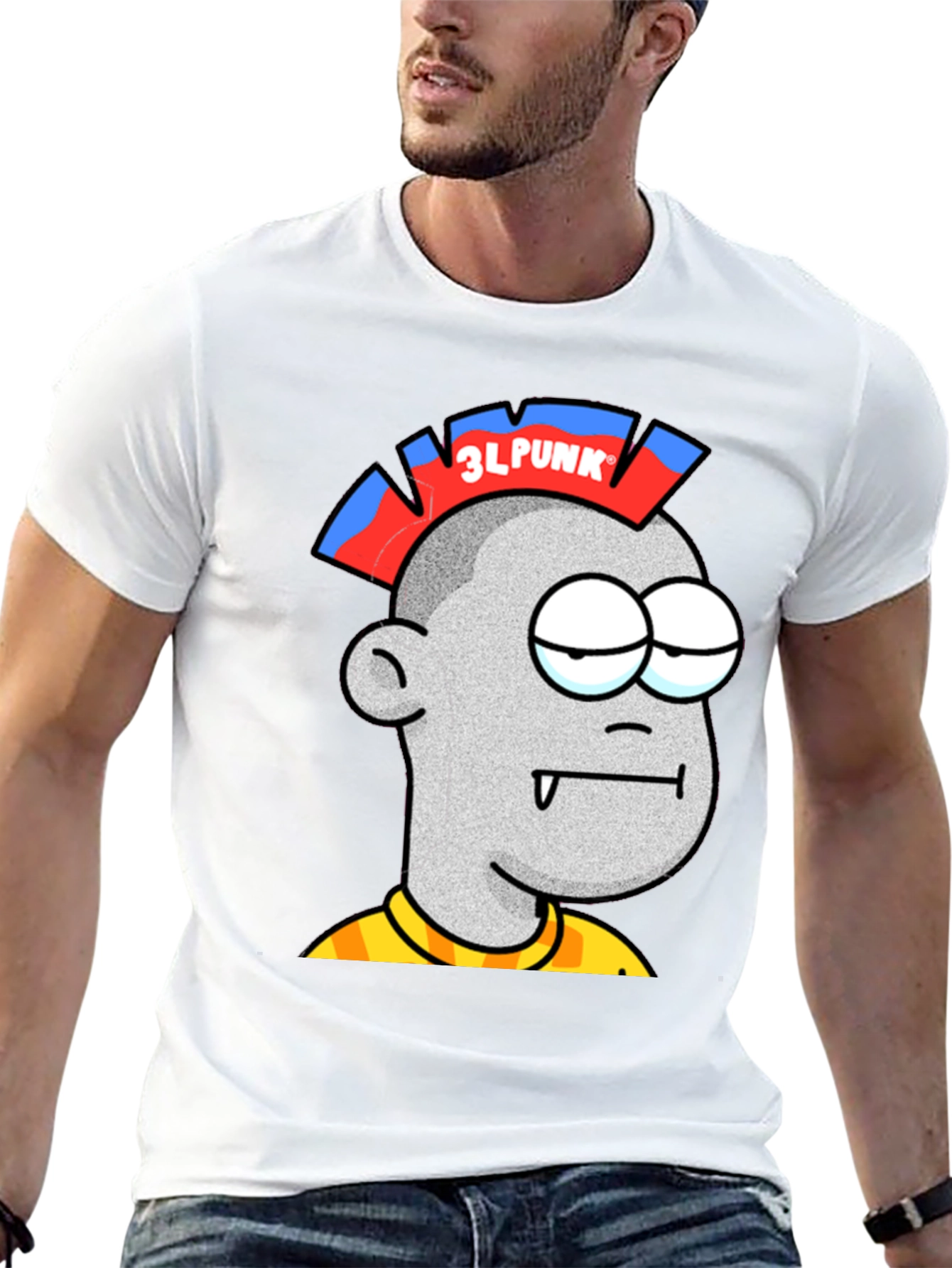 3LPUNK Cartoon Graphic T-Shirt