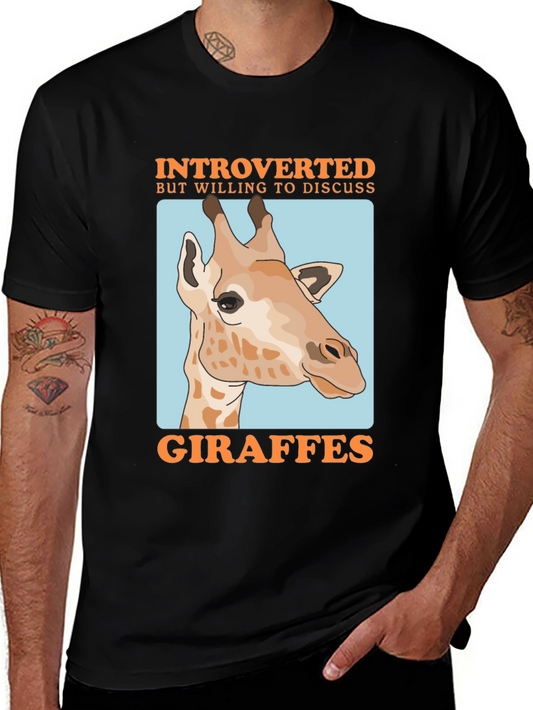 Introverted Giraffe Graphic T-Shirt
