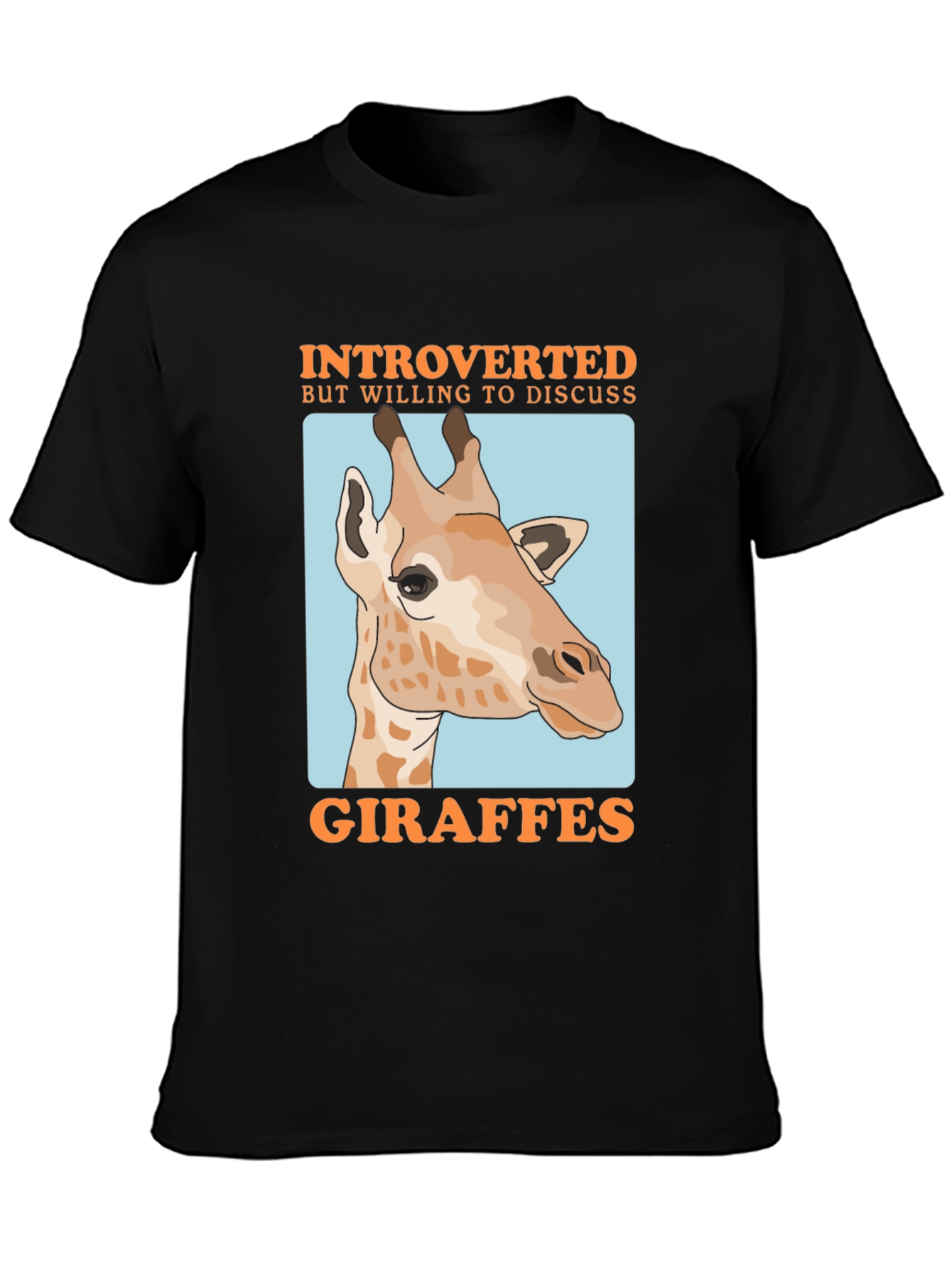 Introverted Giraffe Graphic T-Shirt