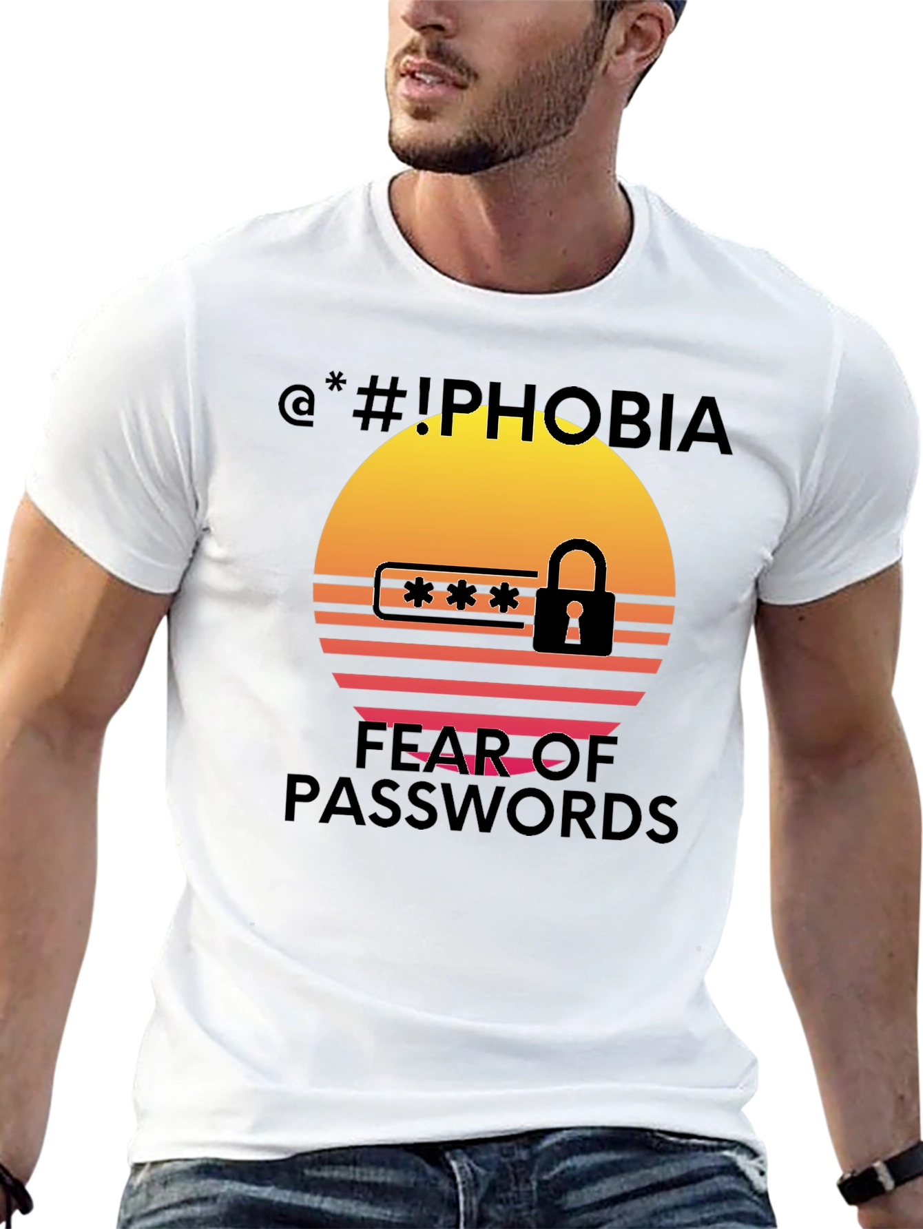 Iphobia Fear of Passwords Graphic Tee