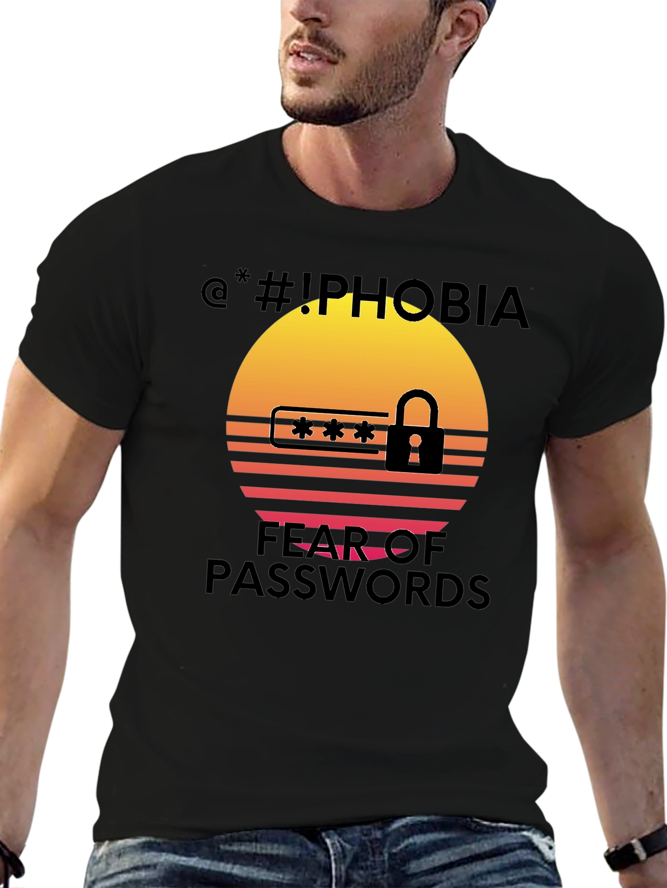 Iphobia Fear of Passwords Graphic Tee